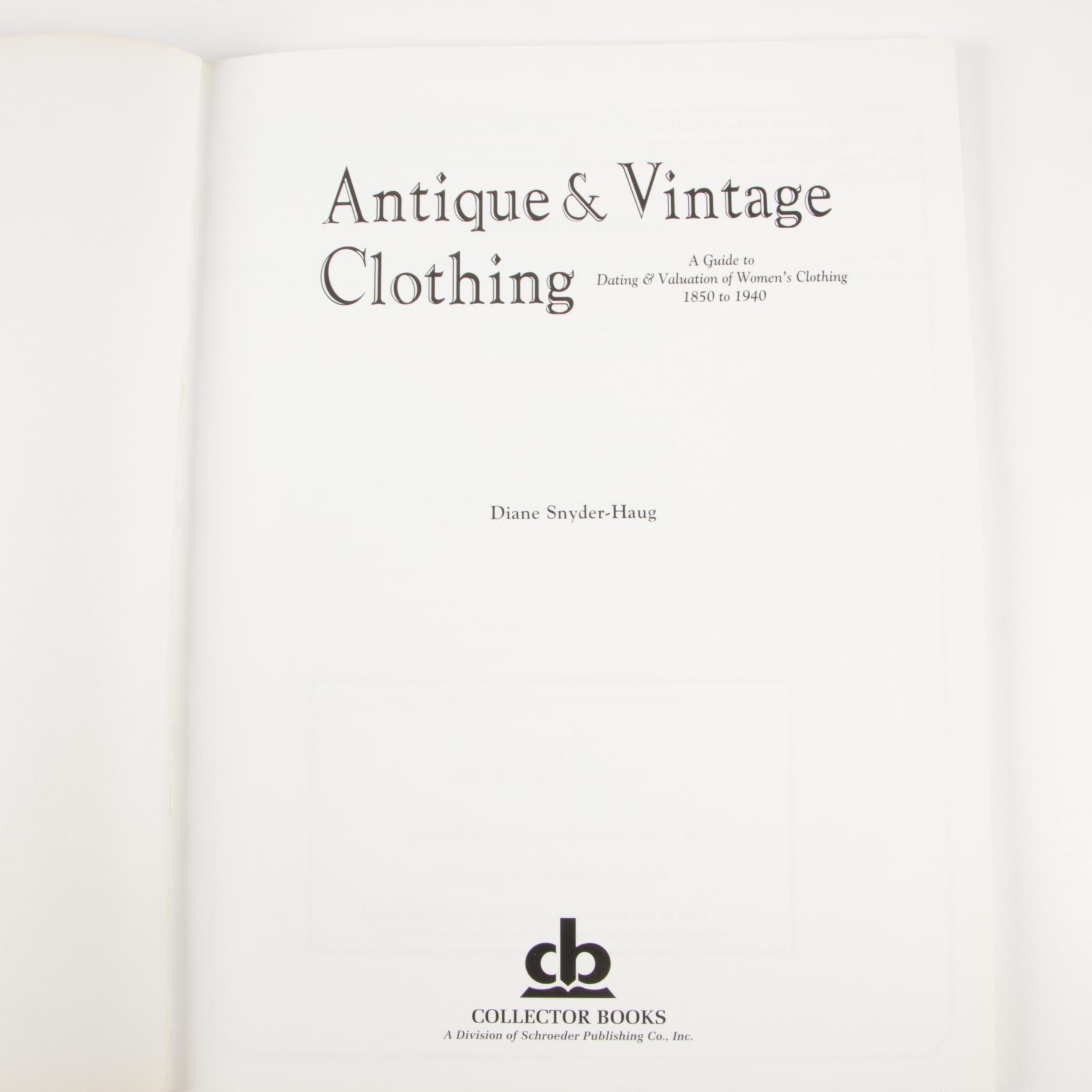 History of Fashion from the Victorian Era to the Civil War Era Book Collection