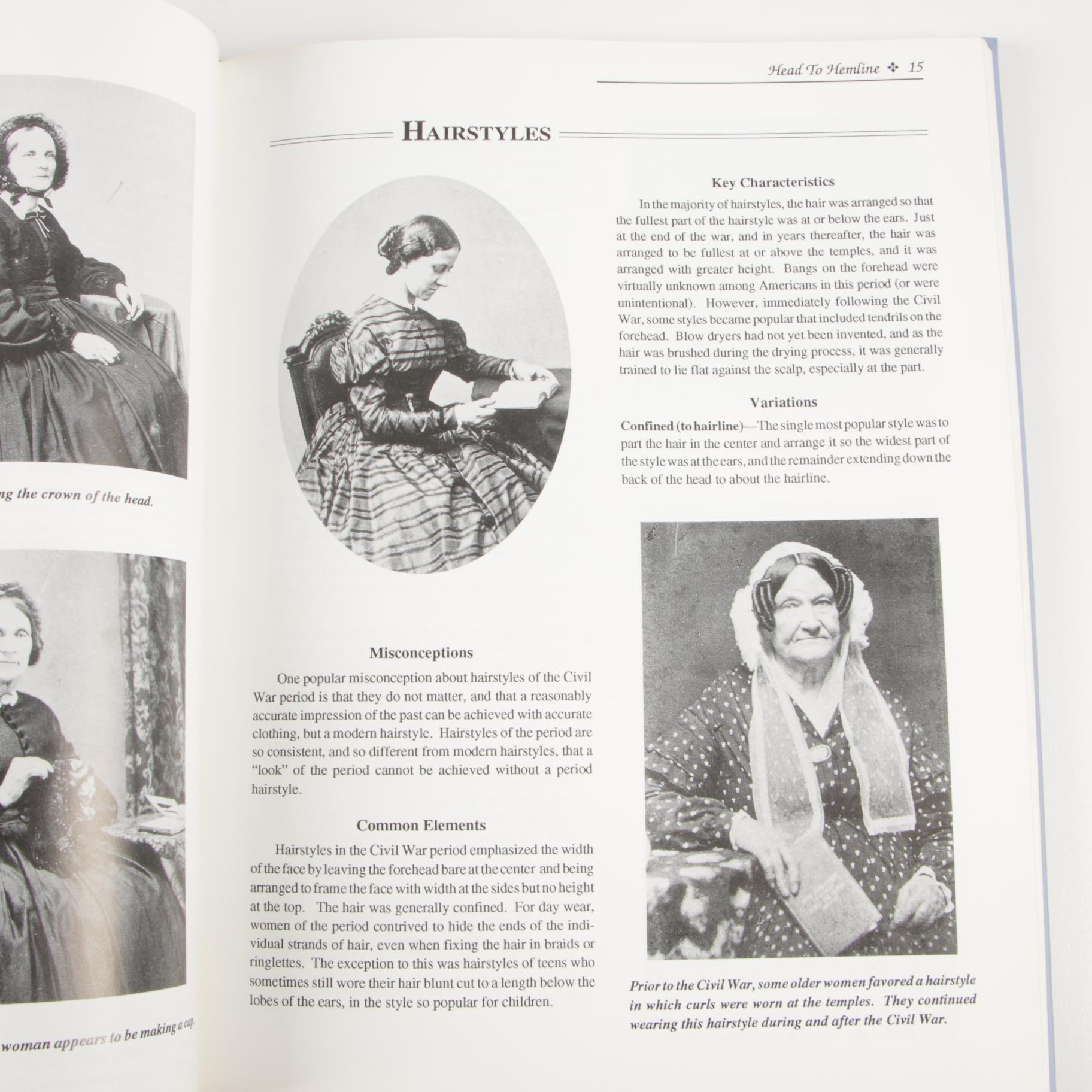 History of Fashion from the Victorian Era to the Civil War Era Book Collection