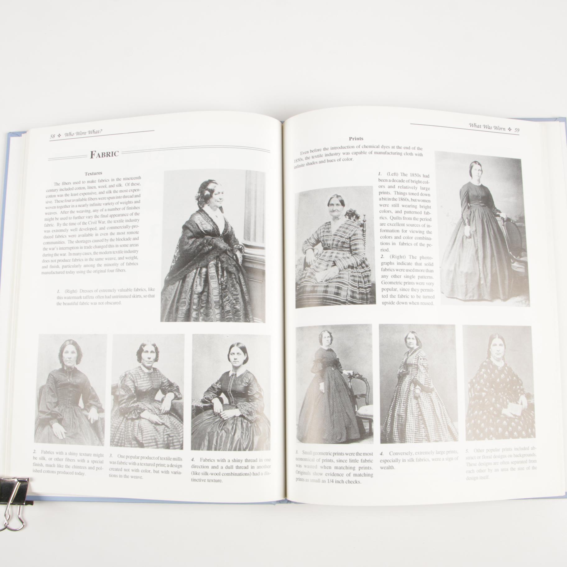 History of Fashion from the Victorian Era to the Civil War Era Book Collection