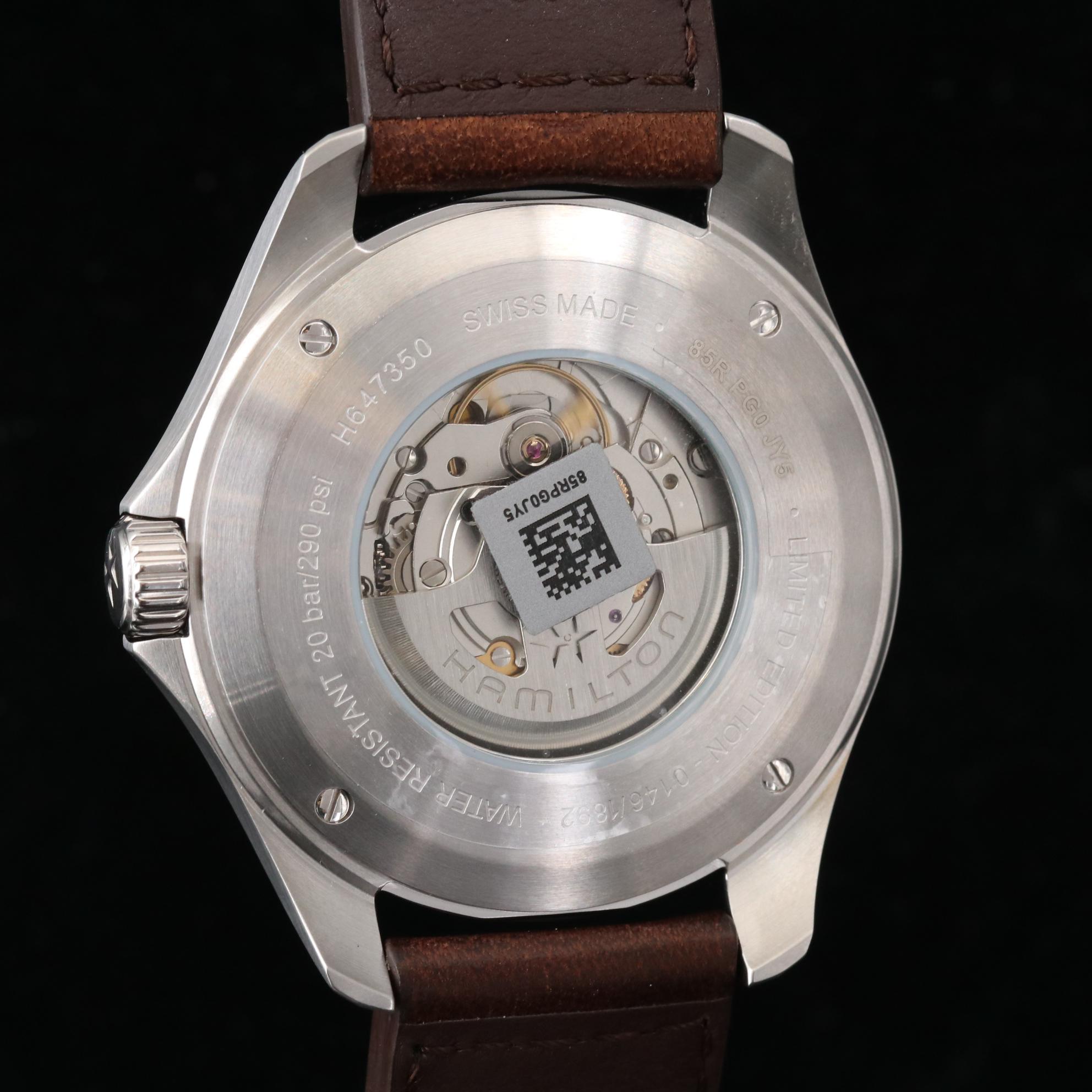 Hamilton Khaki Pilot Schott NYC Ltd. Edition Stainless Steel Watch