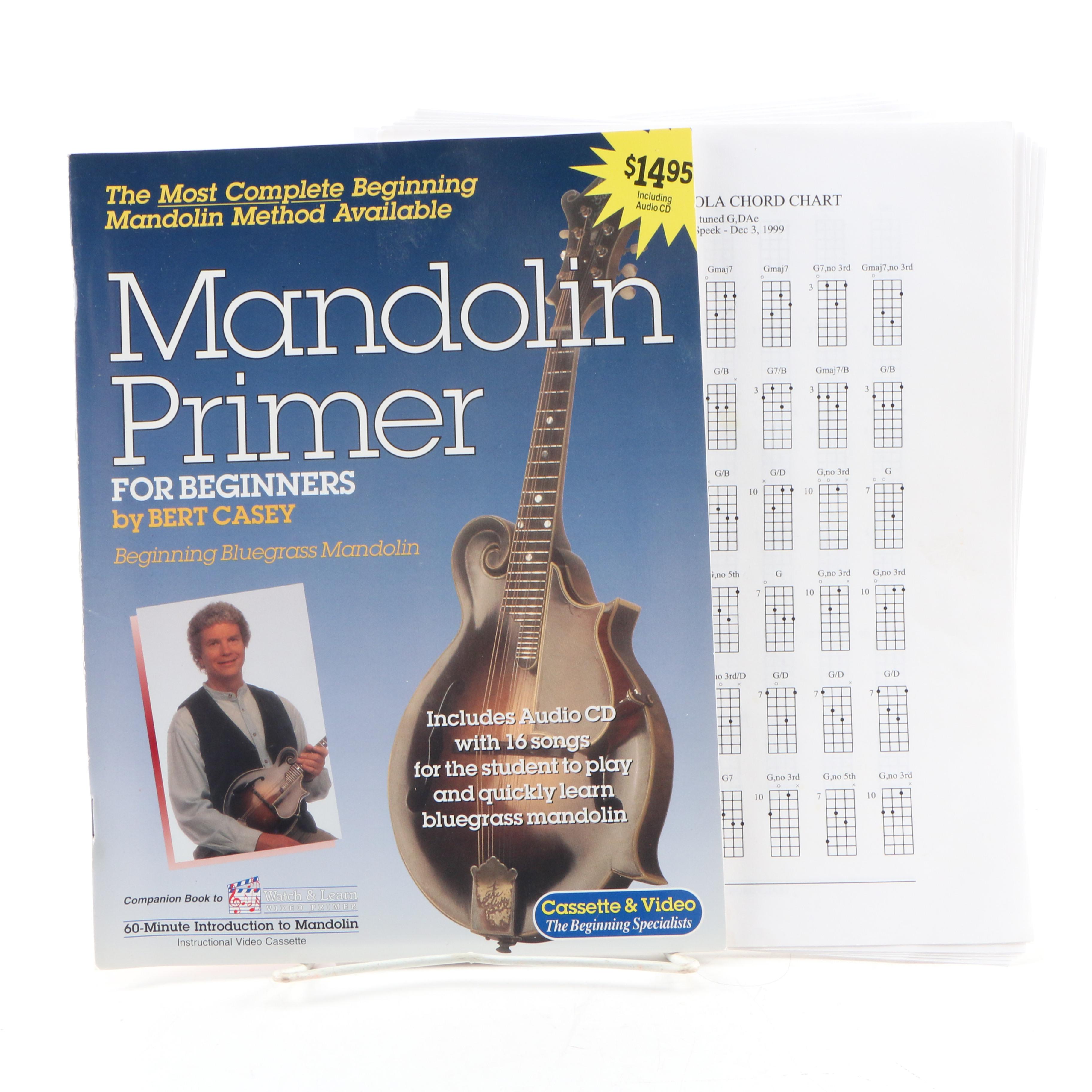 Musikalia Model 610 T "Lyre" Mandolin with Mandolin and Mandola Sheet Music