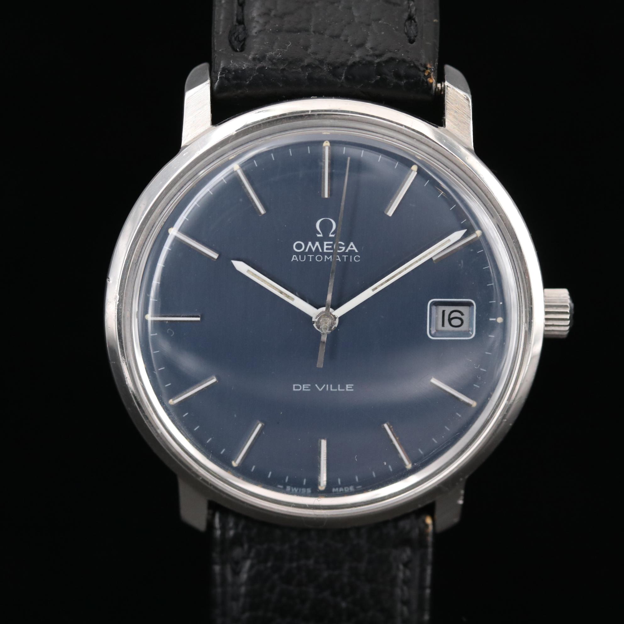 Omega DeVille Stainless Steel Automatic Watch, Circa 1972
