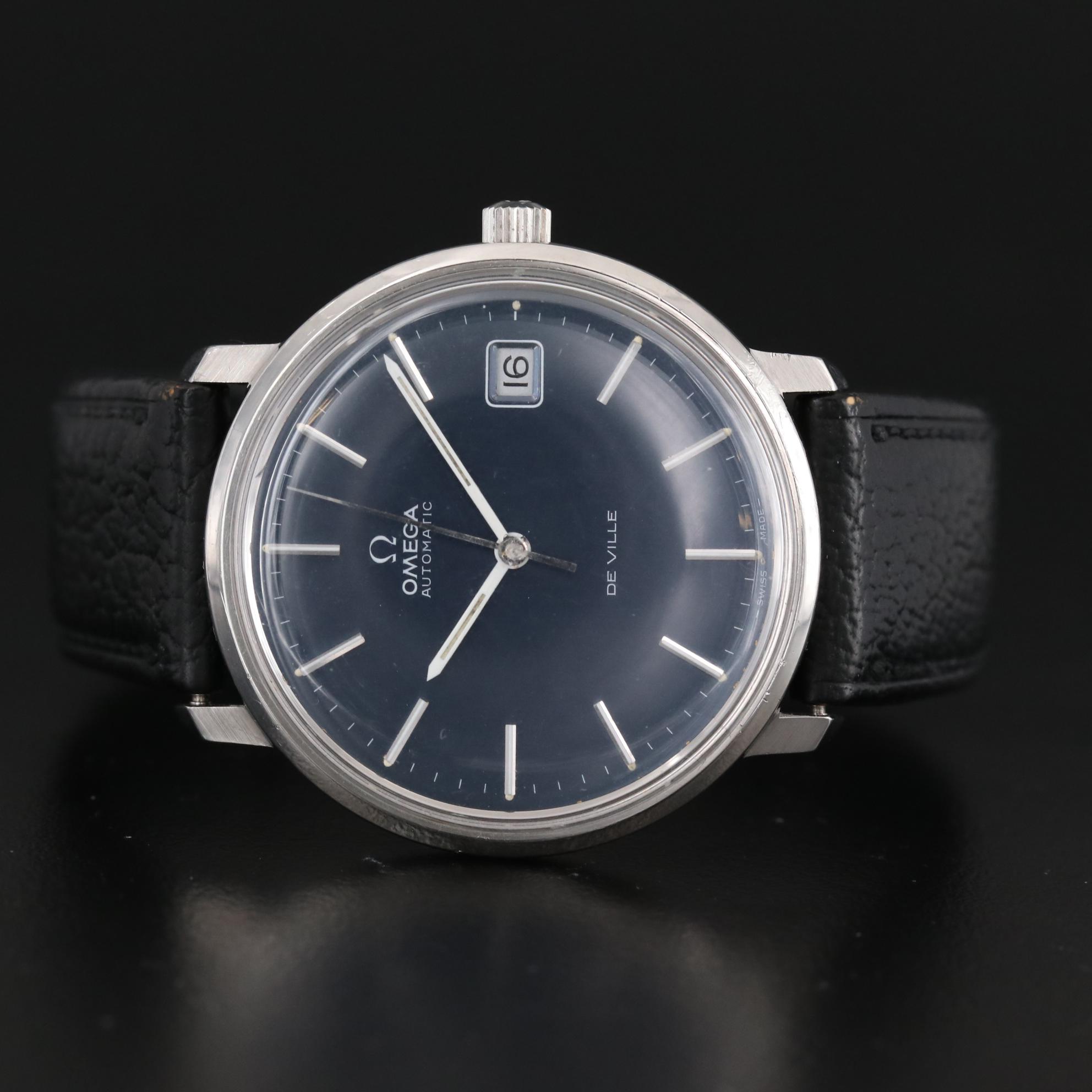 Omega DeVille Stainless Steel Automatic Watch, Circa 1972