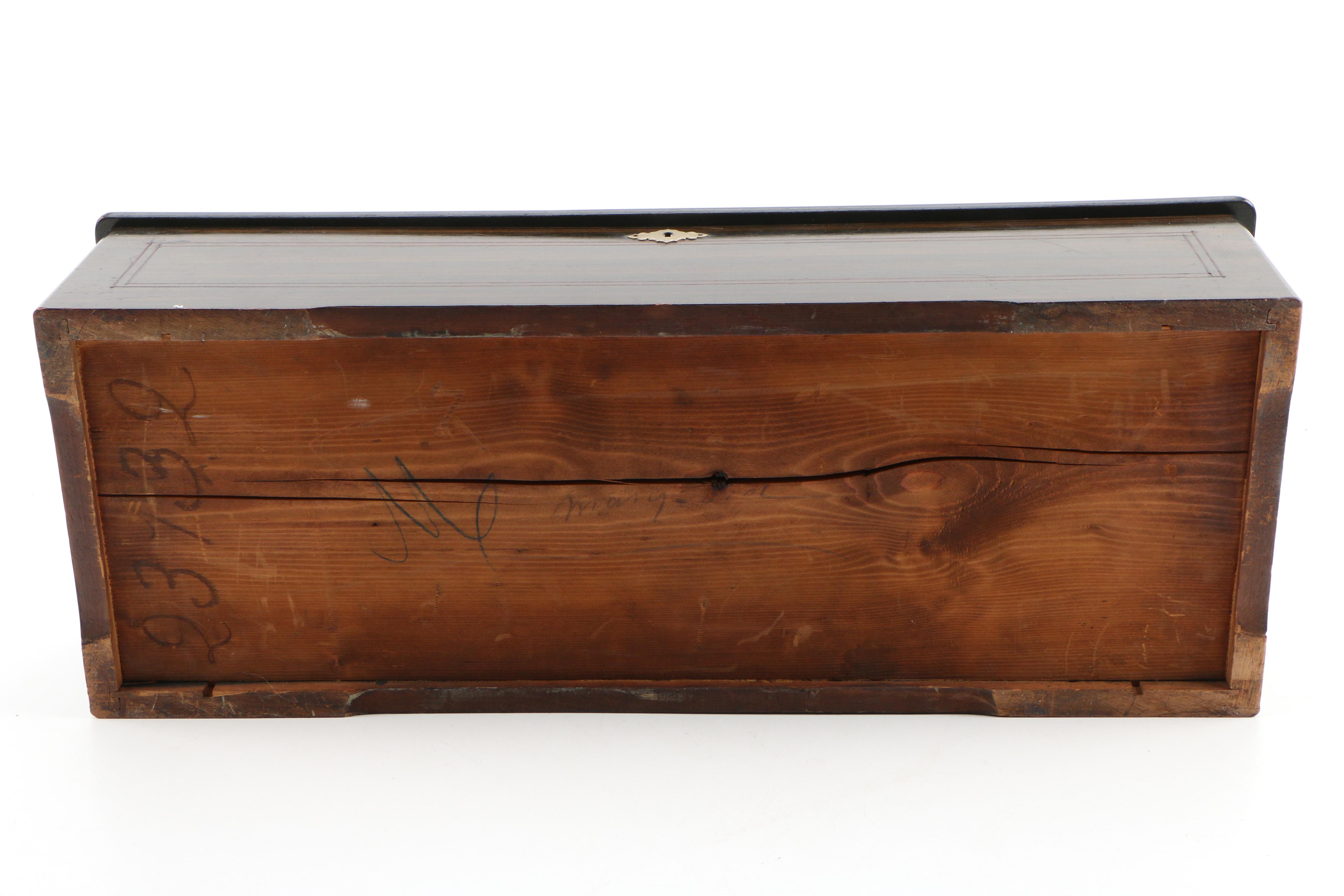 Langdorff & Fils Rosewood and Marquetry Ten Air Music Box, 1889