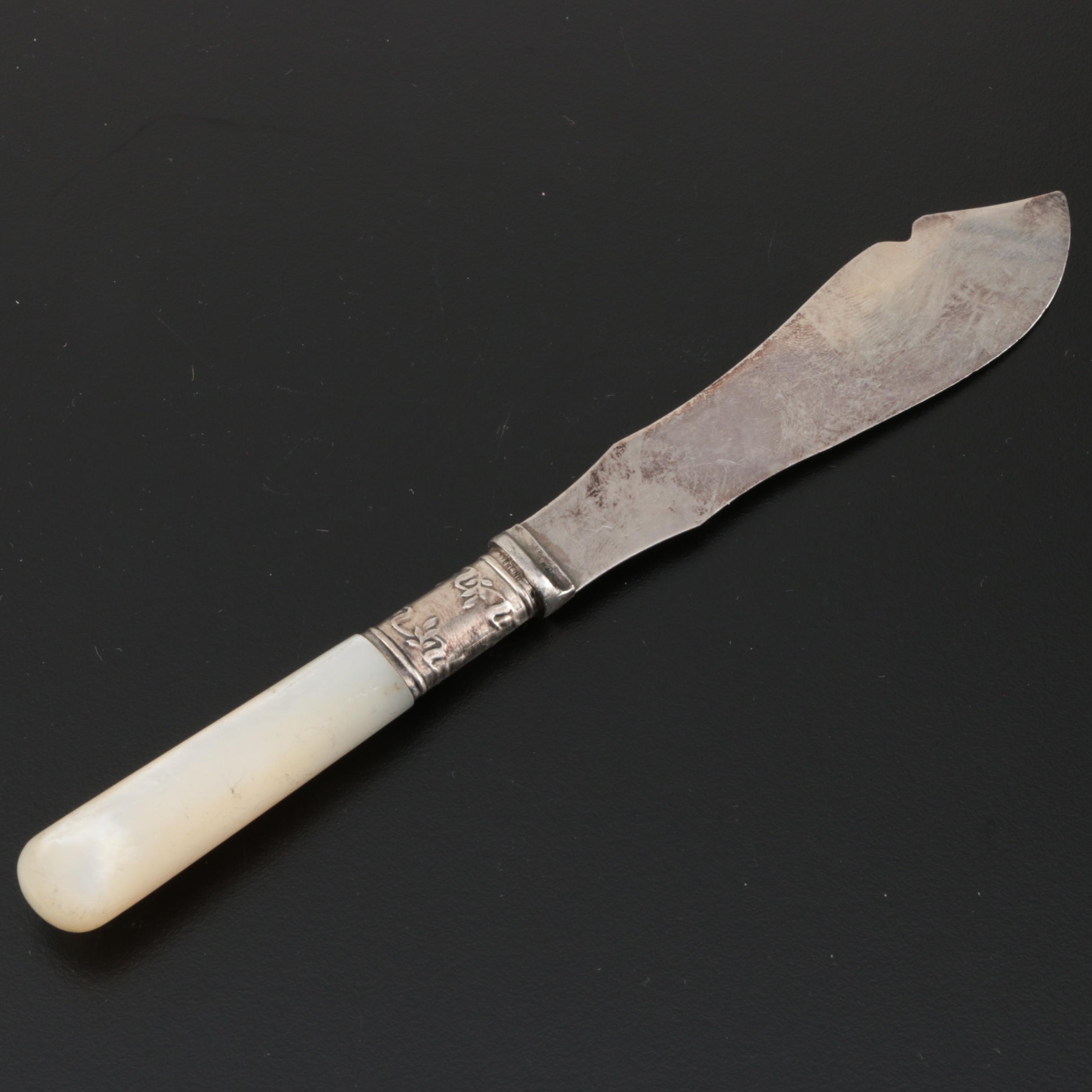 Landers, Frary & Clark Sterling and Mother of Pearl Handled Flatware