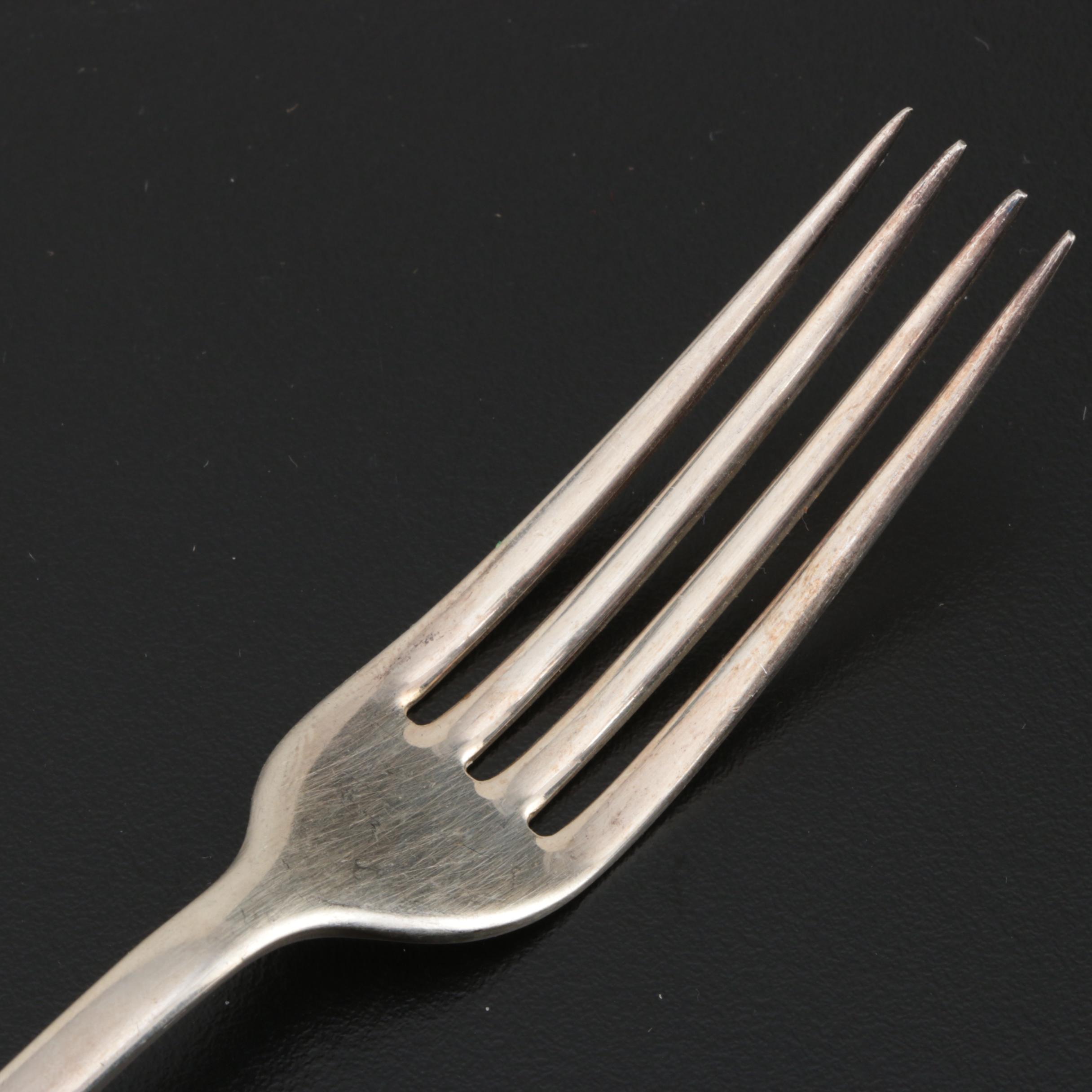 Landers, Frary & Clark Sterling and Mother of Pearl Handled Flatware