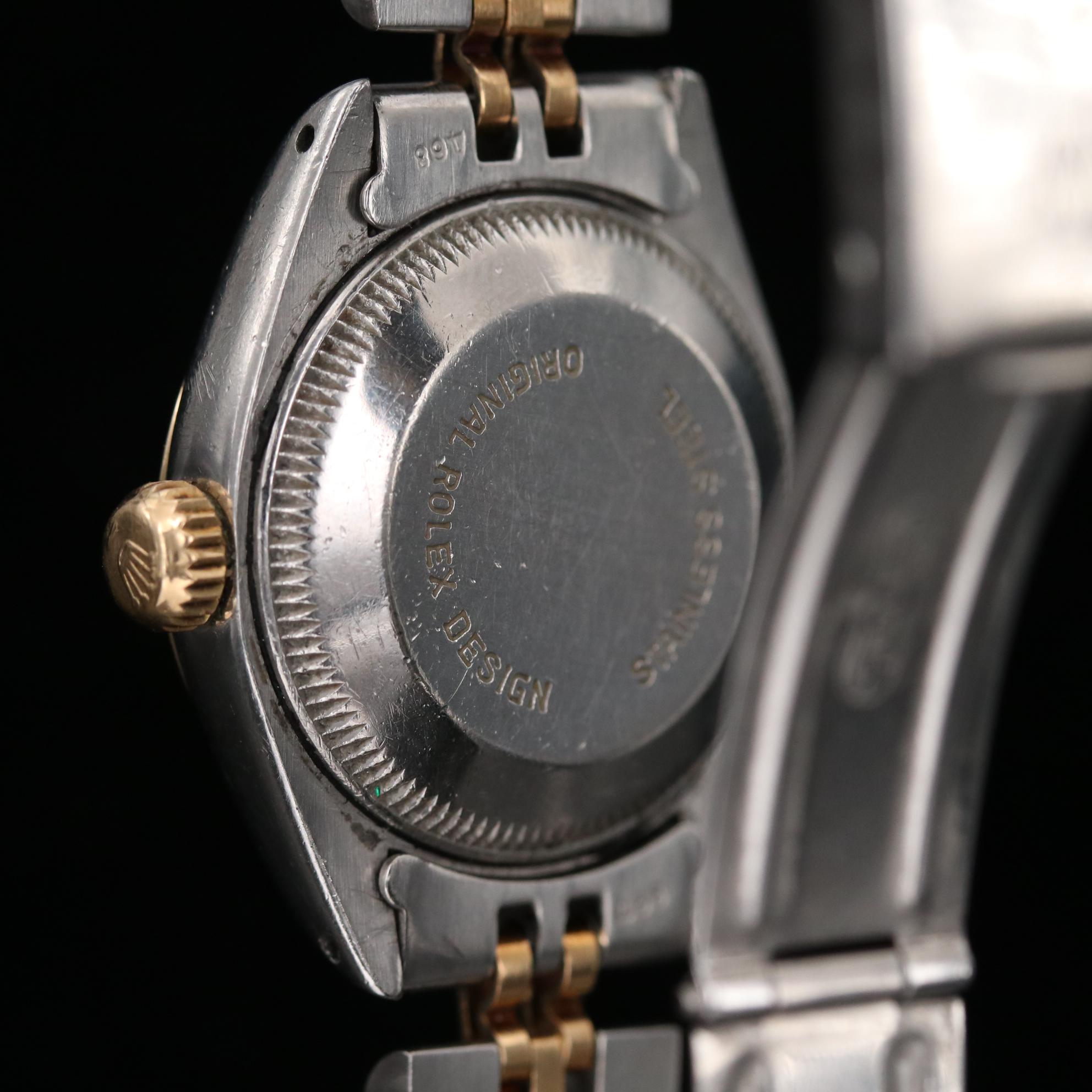 Rolex Datejust 18K Gold Diamond and Stainless Steel Watch, 1983