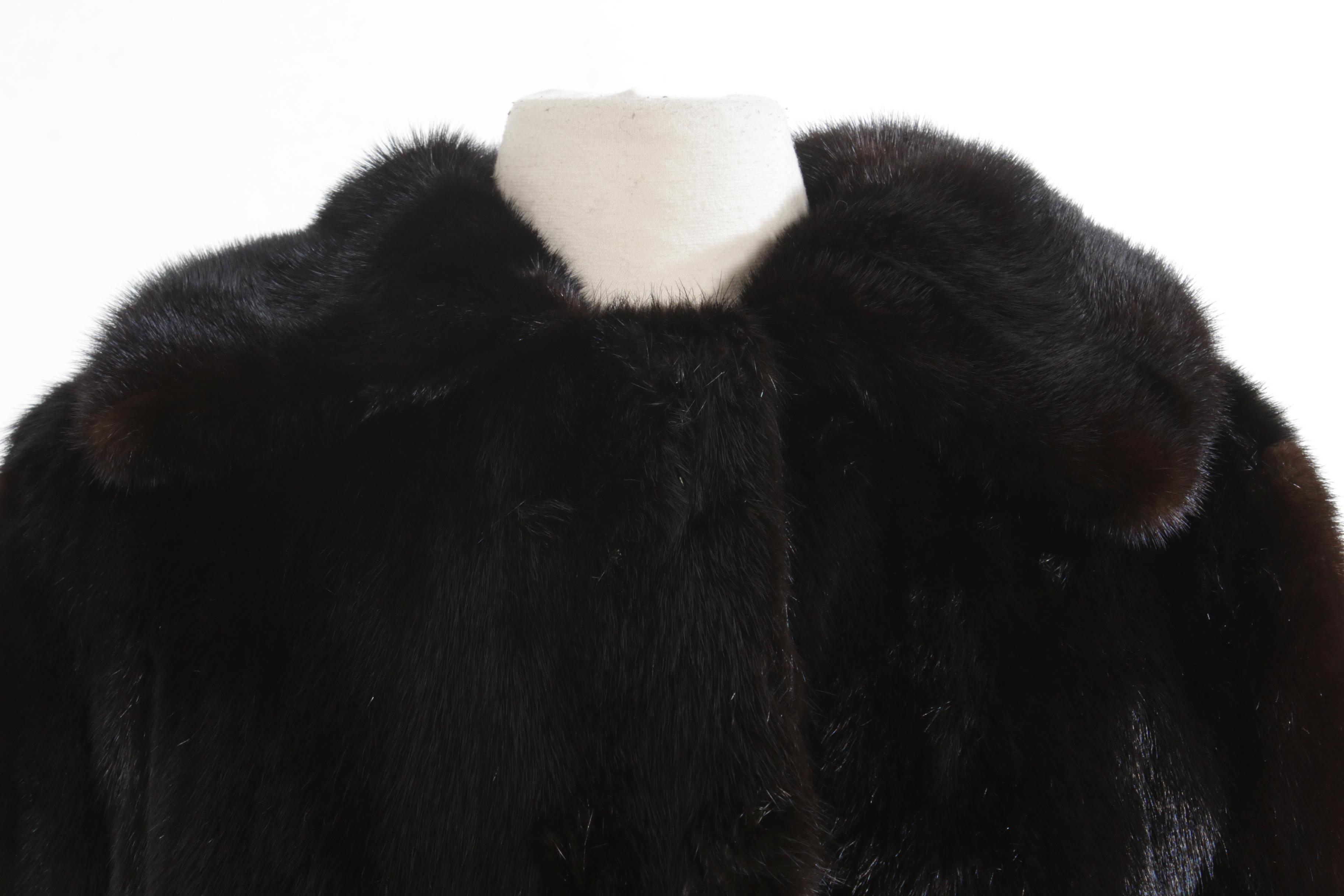 Canada Majestic Mink Fur Coat with Wide Notched Collar, Vintage