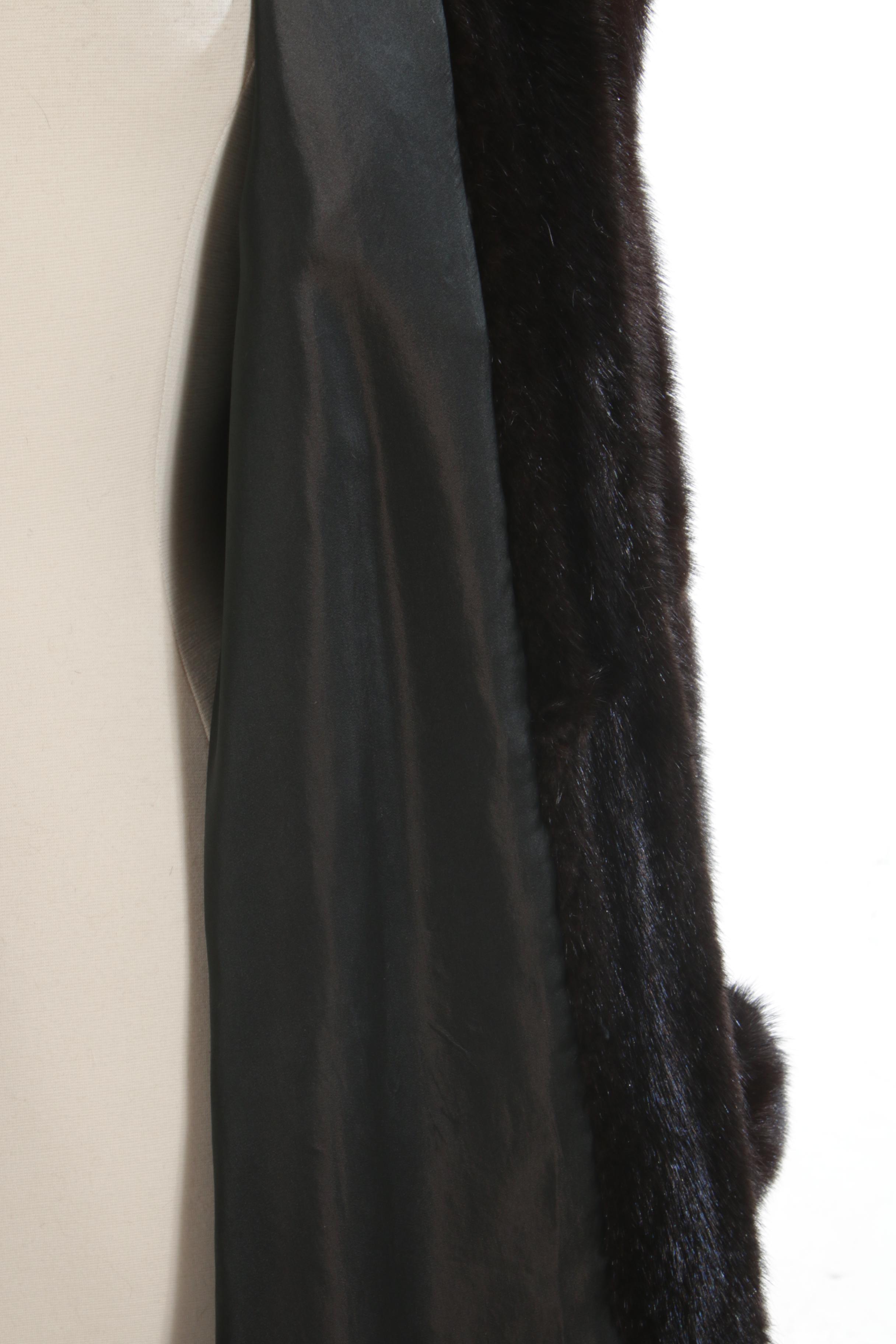 Canada Majestic Mink Fur Coat with Wide Notched Collar, Vintage