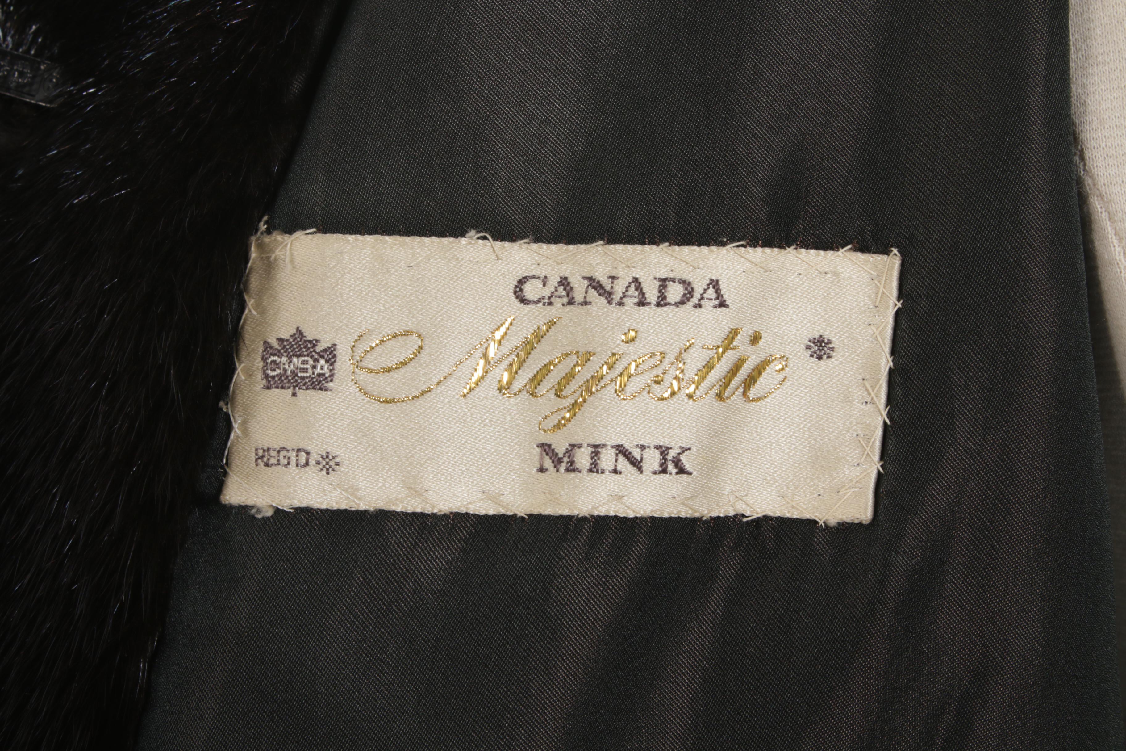 Canada Majestic Mink Fur Coat with Wide Notched Collar, Vintage