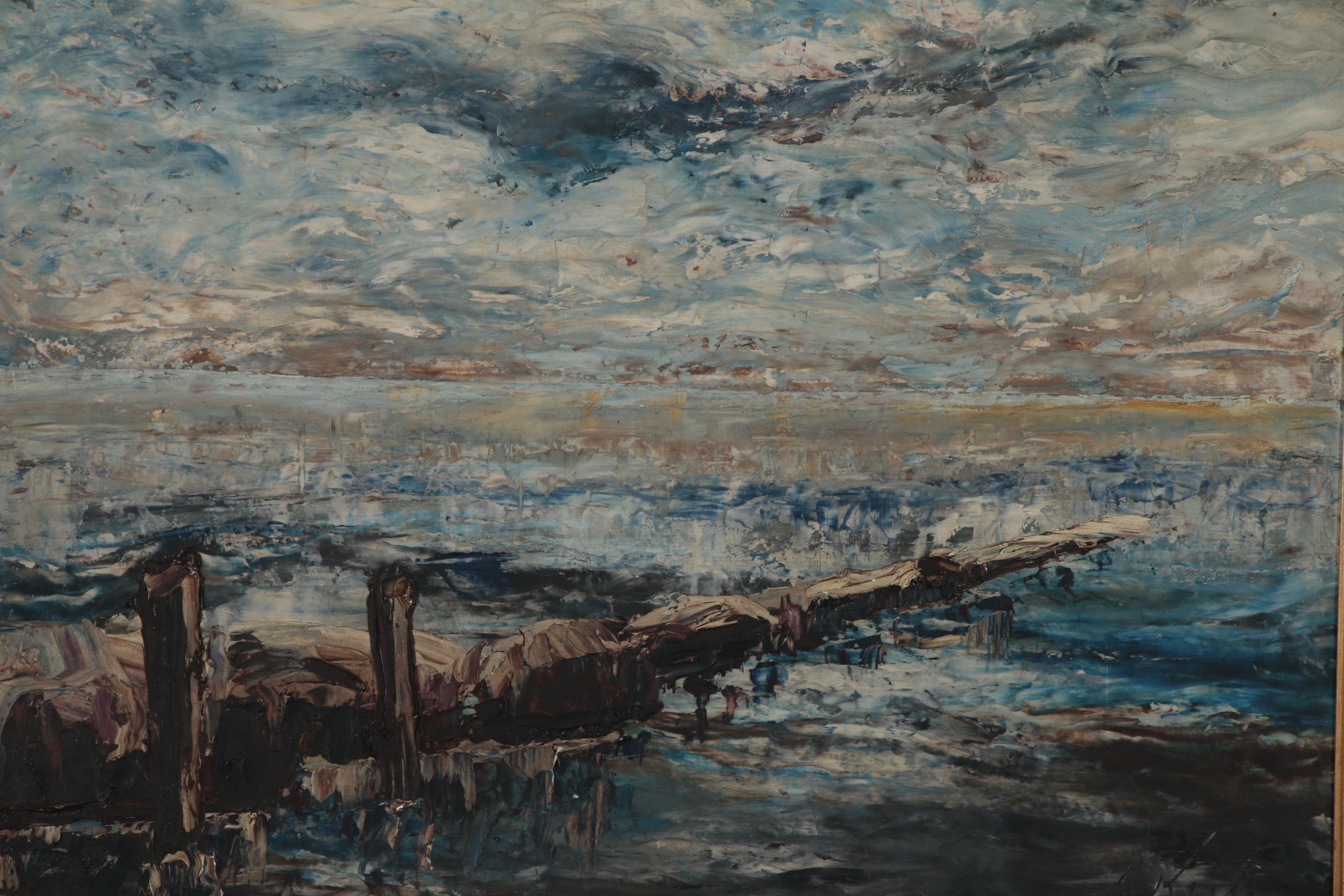 Wilhelm Kuhn Oil Painting of Seascape