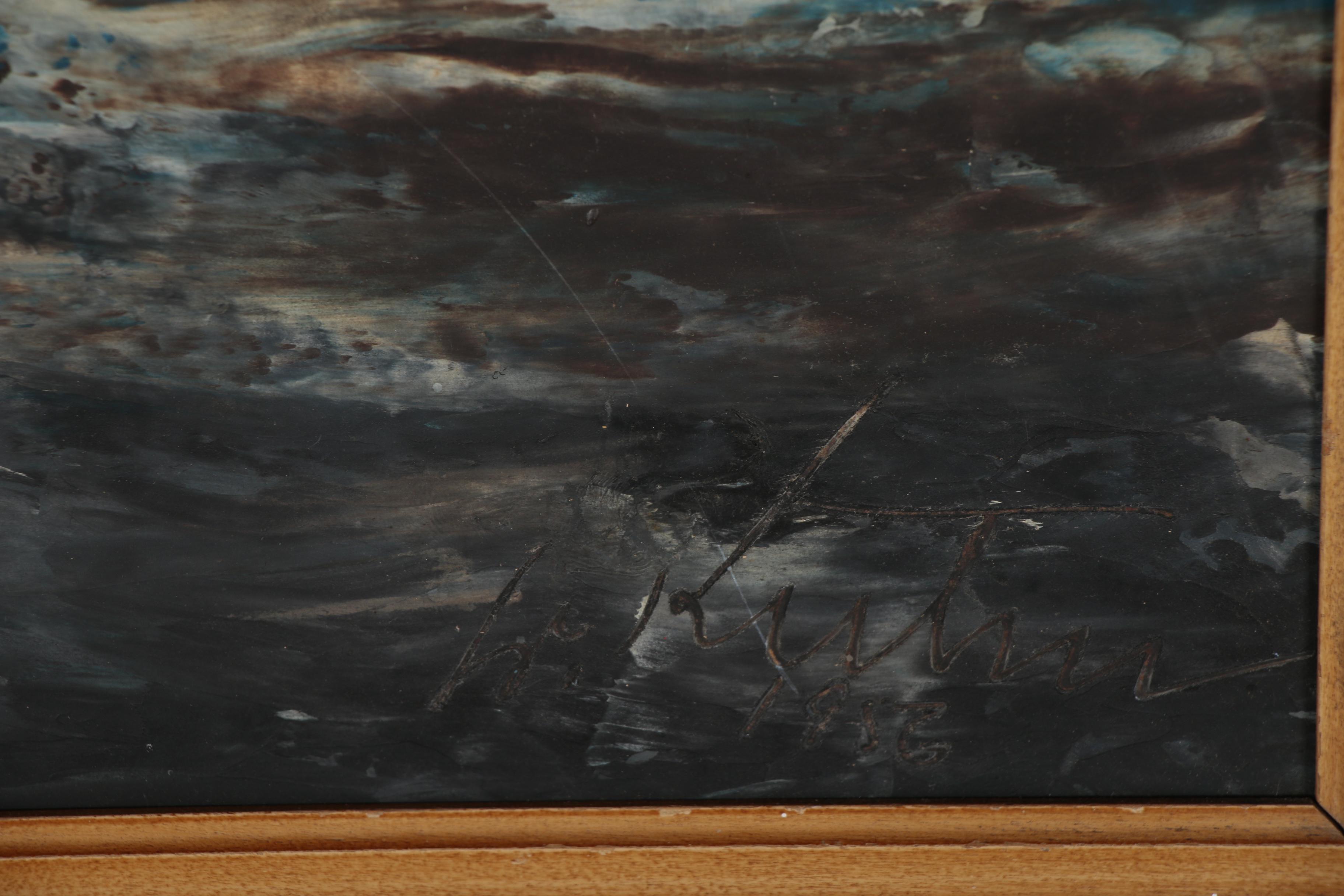 Wilhelm Kuhn Oil Painting of Seascape