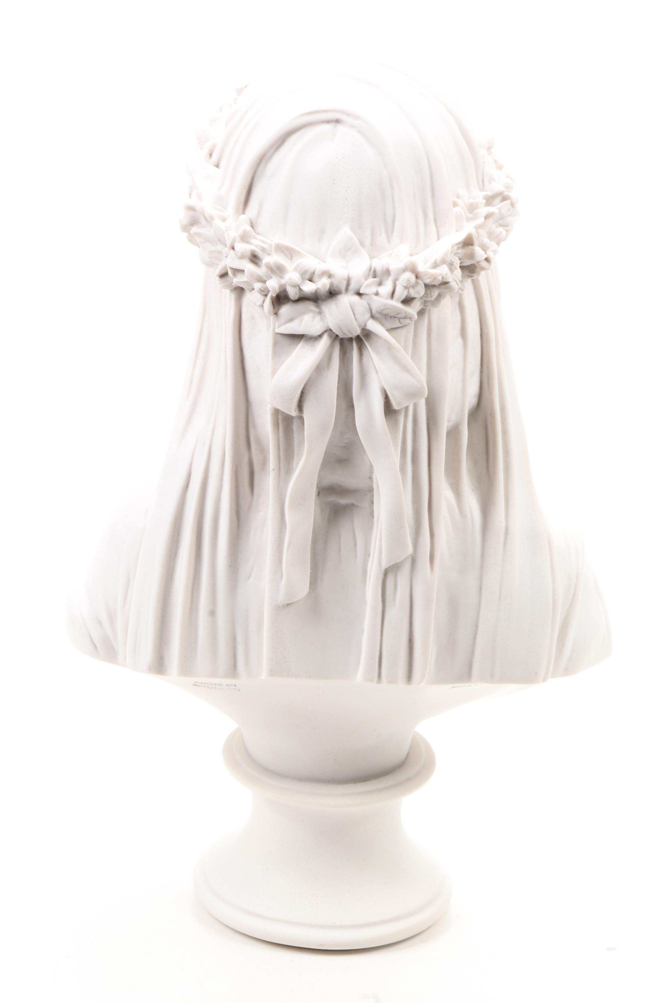 Sculptured Arts Studio Bust "The Veiled Bride" After Raffaele Monti