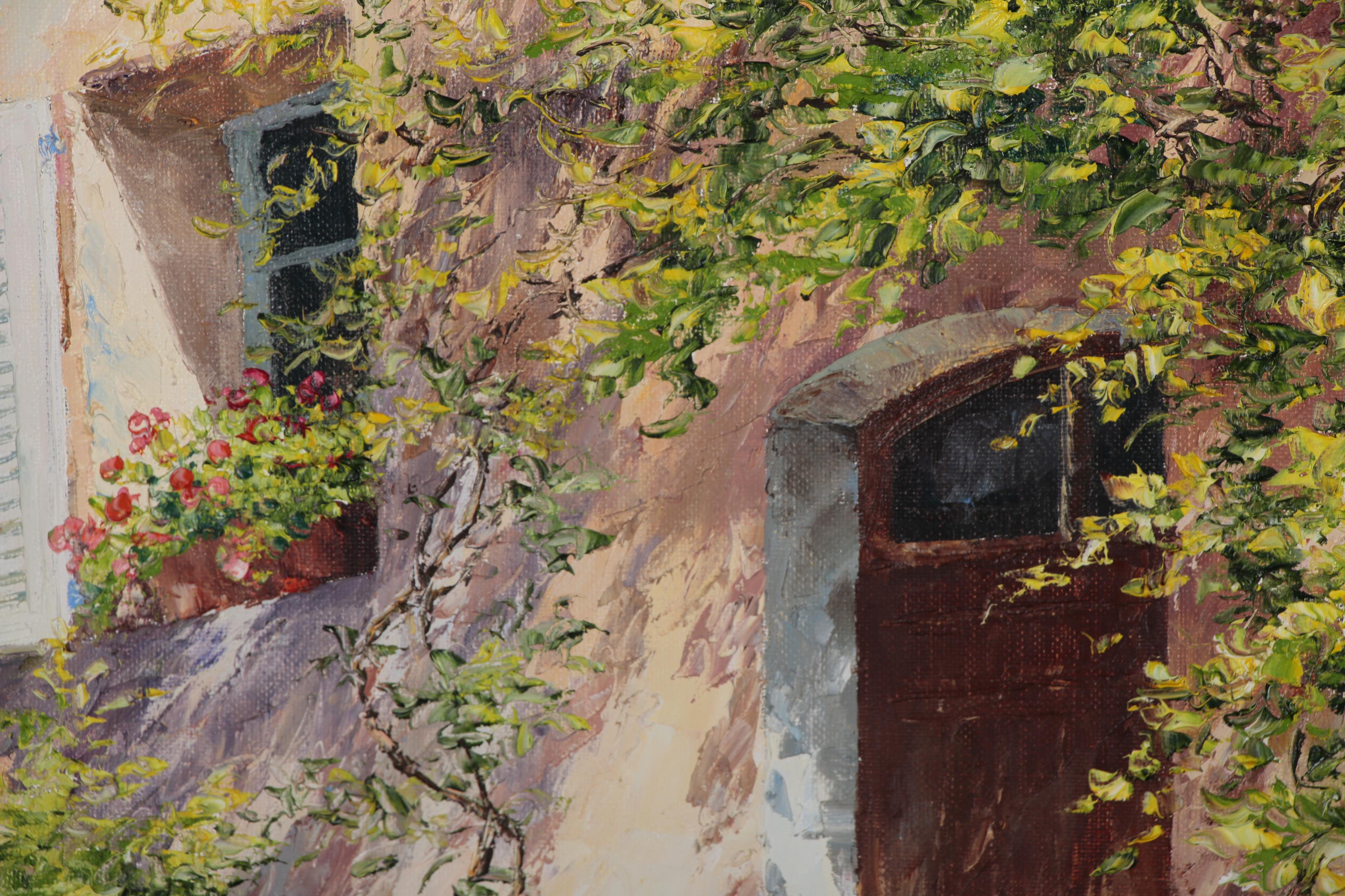 Roger Bolzonello Oil Painting "Façade Ombragée"