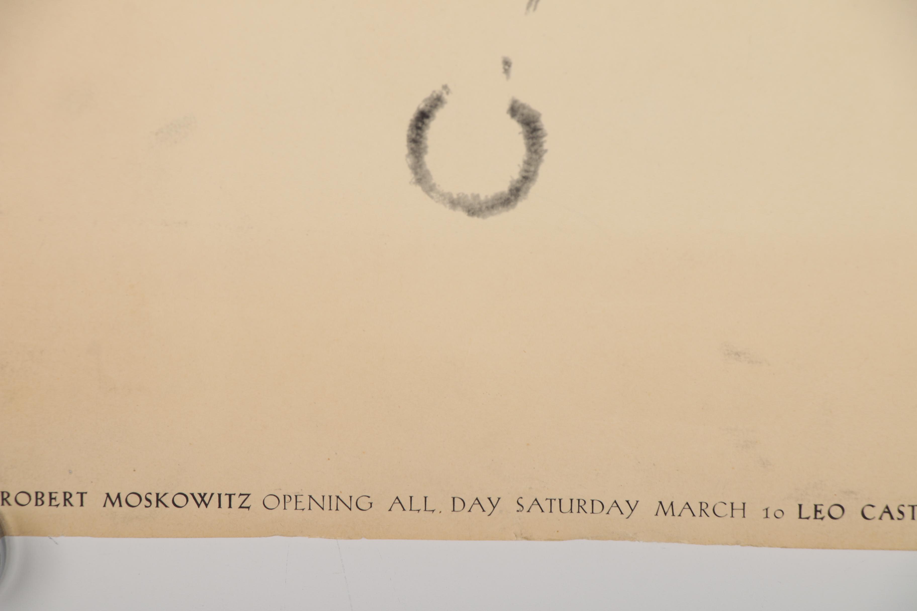 Lithographic Exhibition Poster for Robert Moskowitz at Leo Castelli, 1962