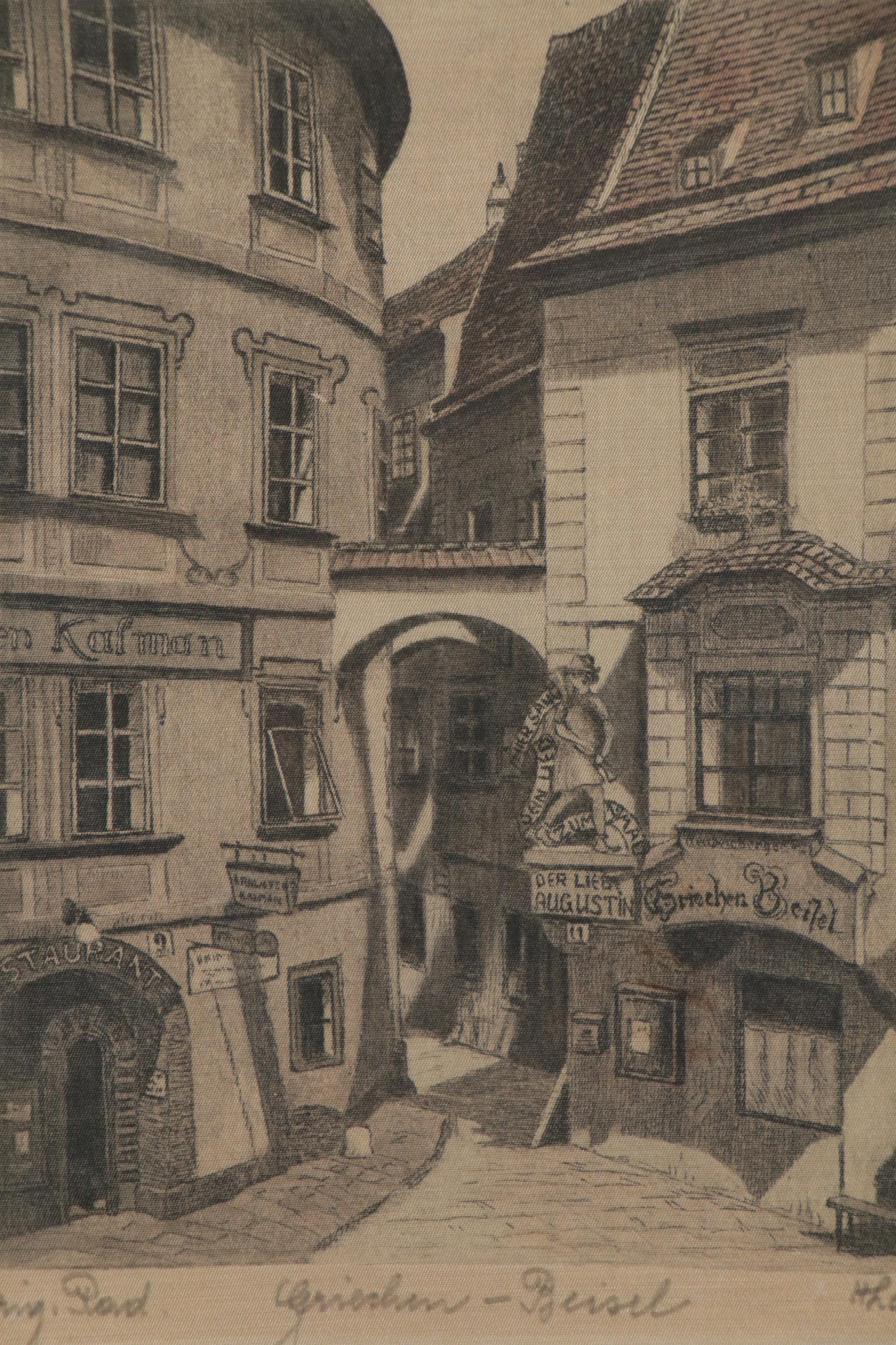 Hans Leisch Etchings of Austrian Cityscapes
