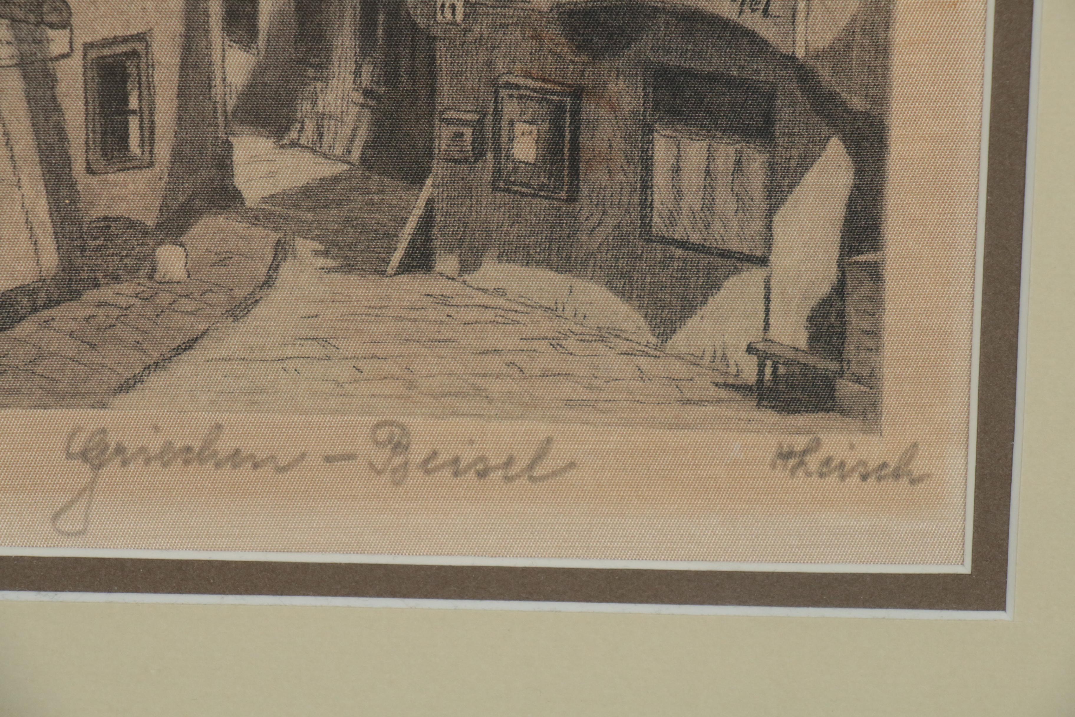 Hans Leisch Etchings of Austrian Cityscapes