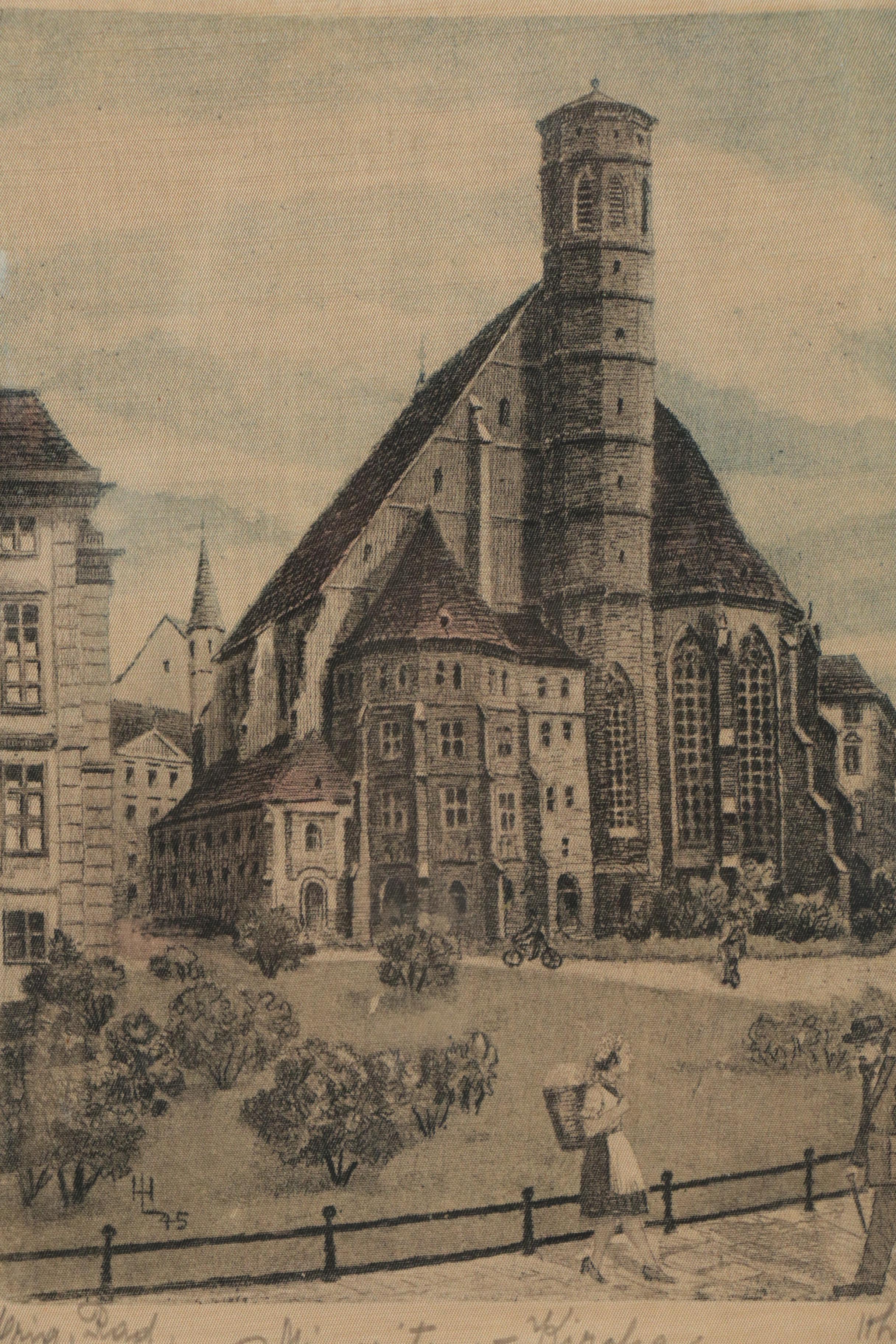 Hans Leisch Etchings of Austrian Cityscapes