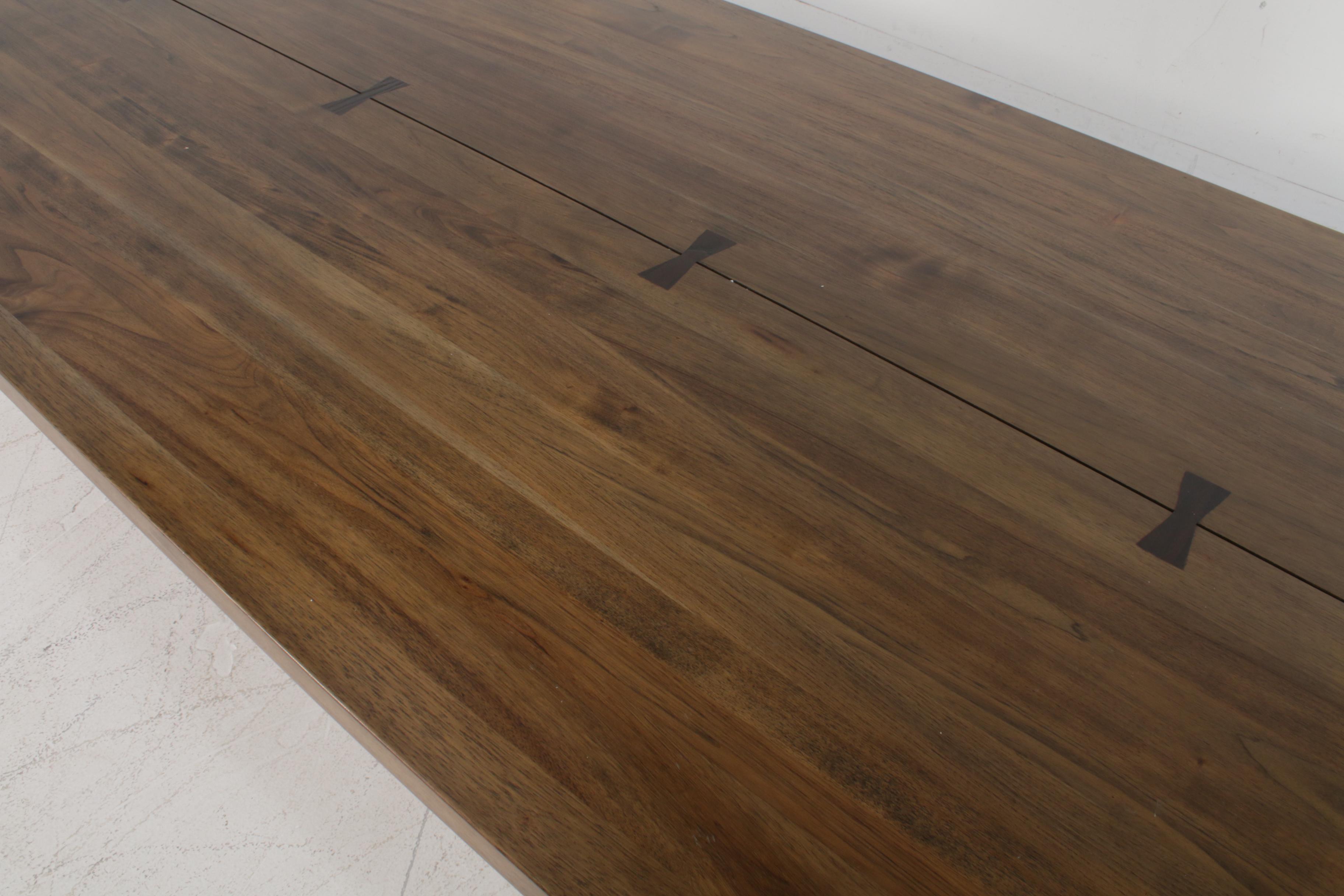 Crate & Barrel Walnut "Monarch Shiitake Dining Table"