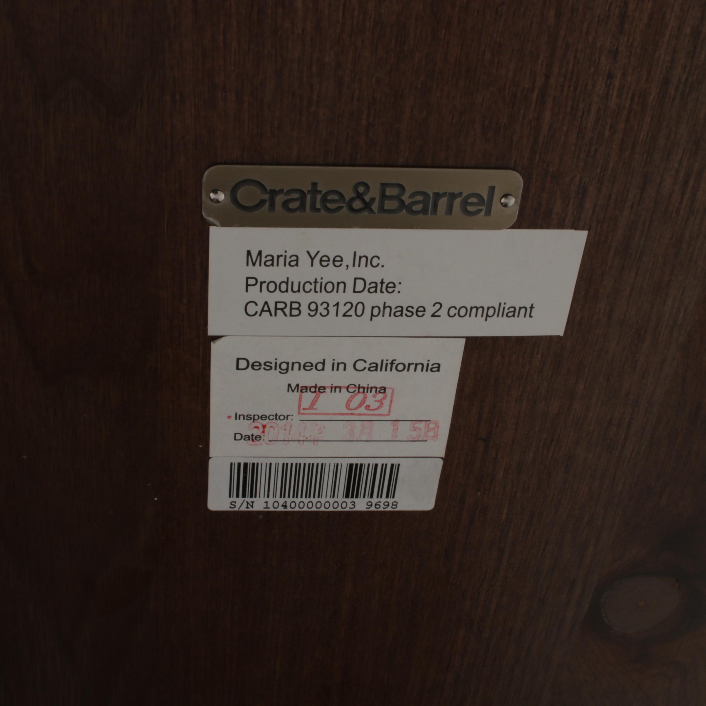 Crate & Barrel Walnut "Monarch Shiitake Dining Table"