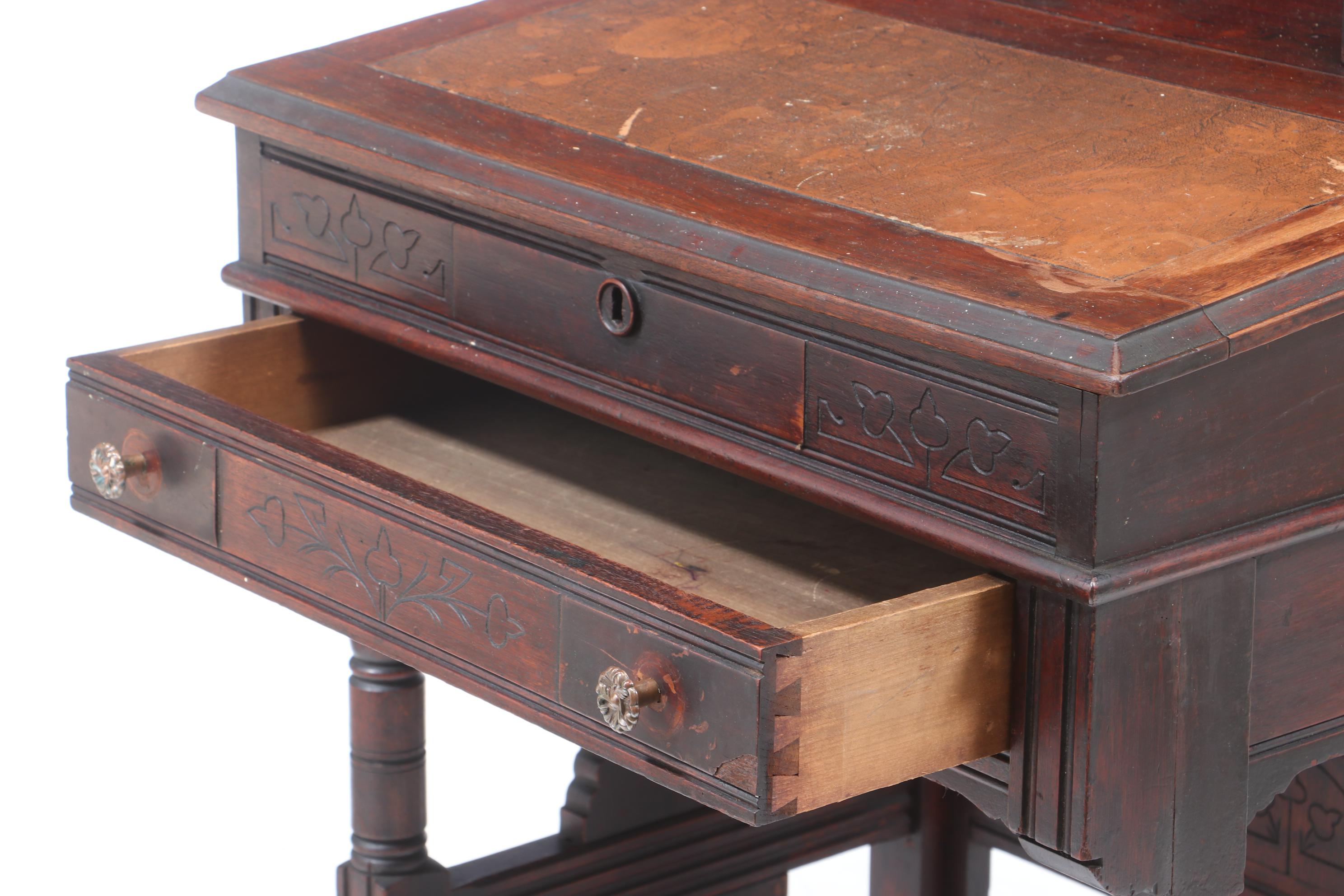 Victorian Eastlake Walnut Standing Desk, Late 19th Century