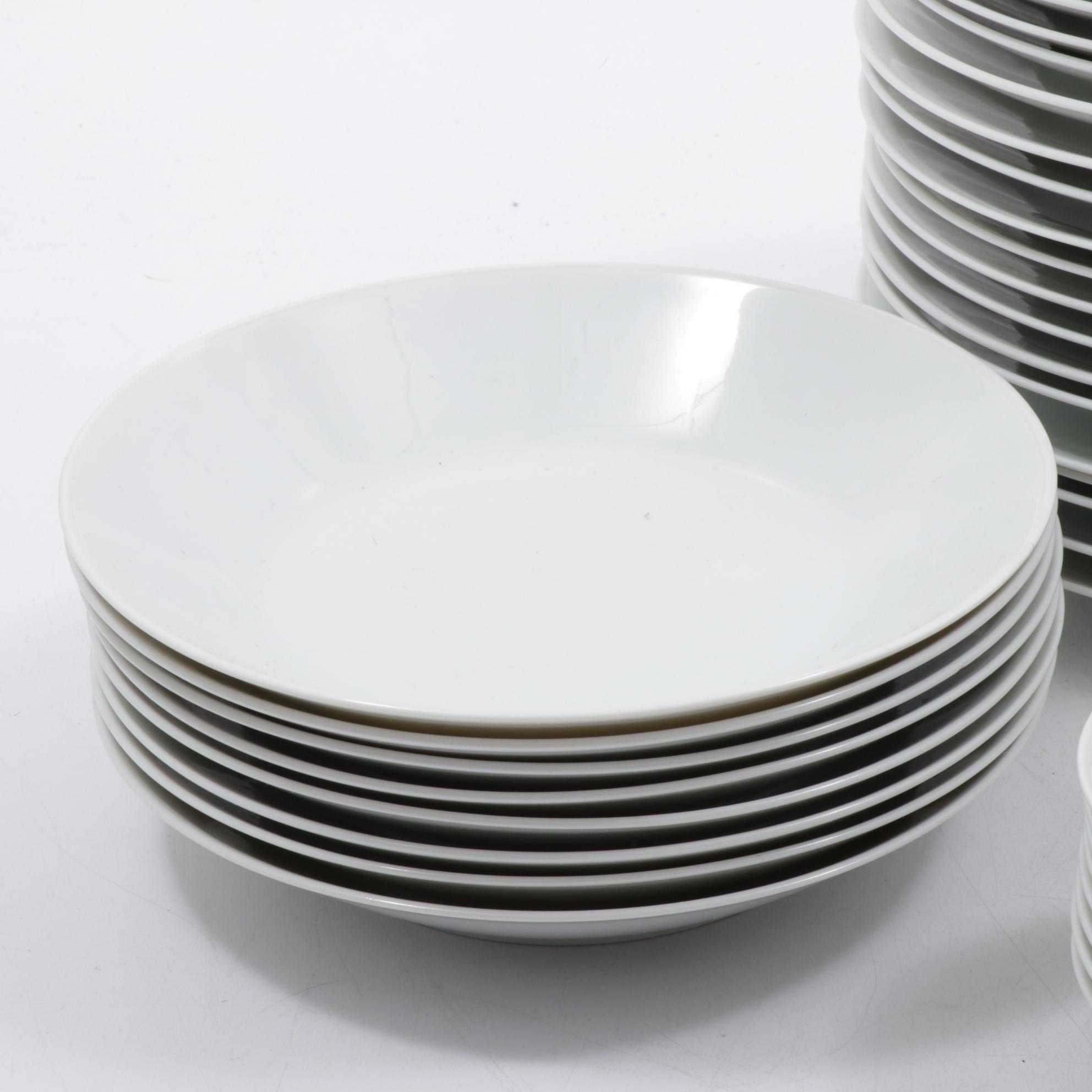 Rosenthal "Classic Modern White" Porcelain Dinnerware, Mid to Late 20th Century