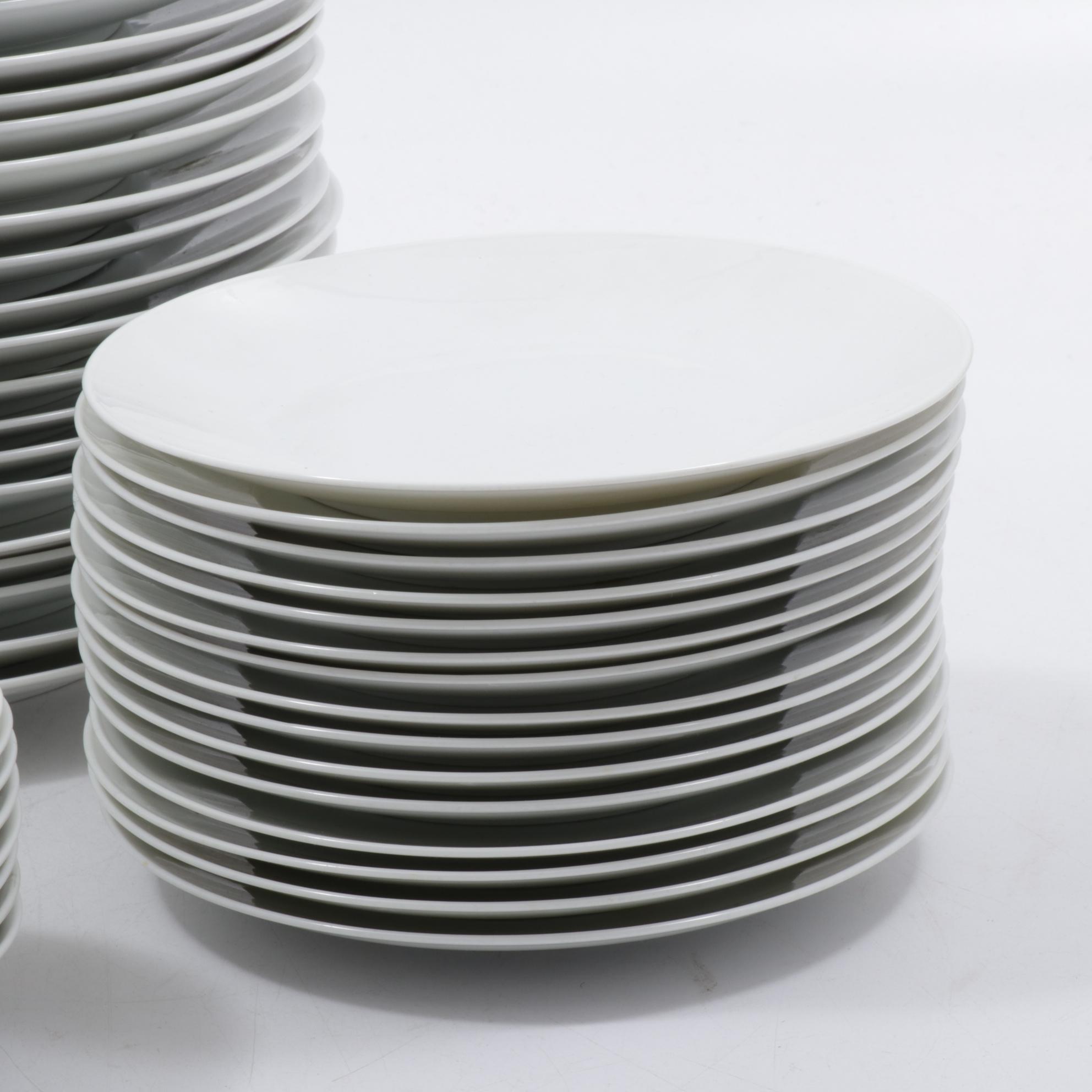 Rosenthal "Classic Modern White" Porcelain Dinnerware, Mid to Late 20th Century