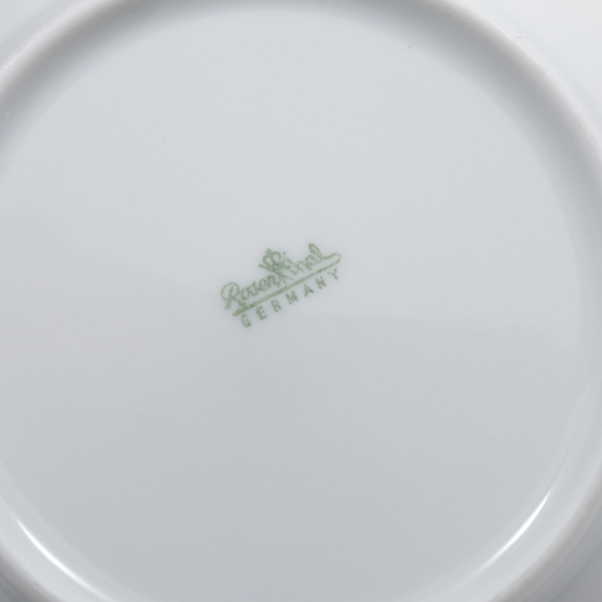 Rosenthal "Classic Modern White" Porcelain Dinnerware, Mid to Late 20th Century