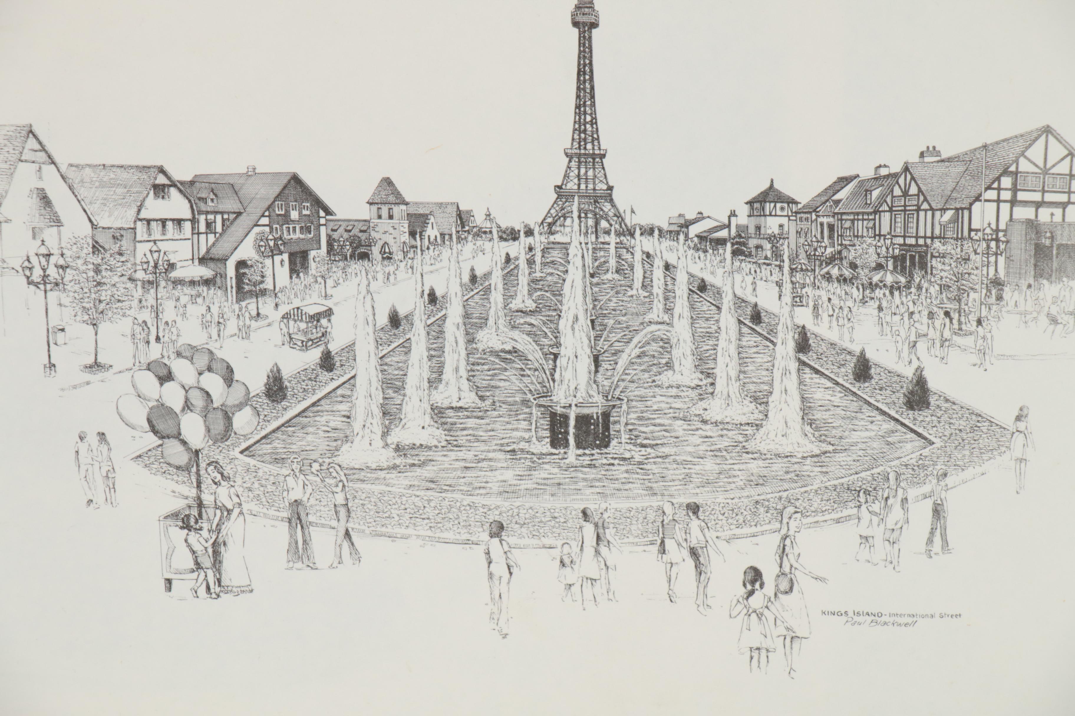 Paul Blackwell Lithograph Portfolio of Ohio and Kentucky Landmarks