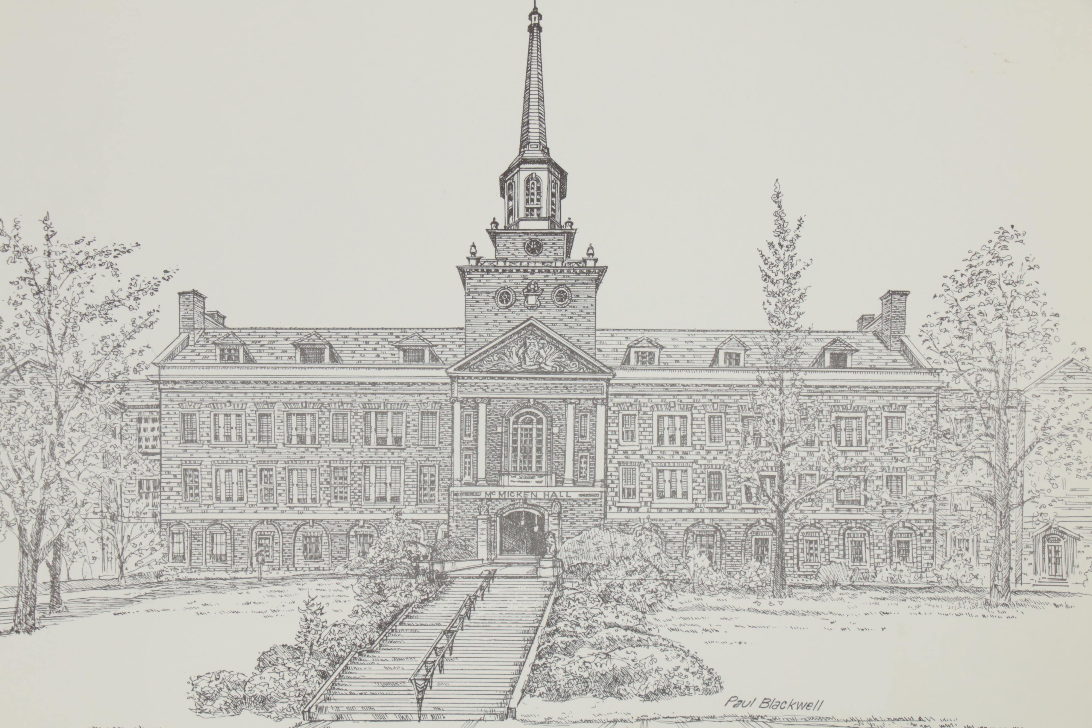 Paul Blackwell Lithograph Portfolio of Ohio and Kentucky Landmarks