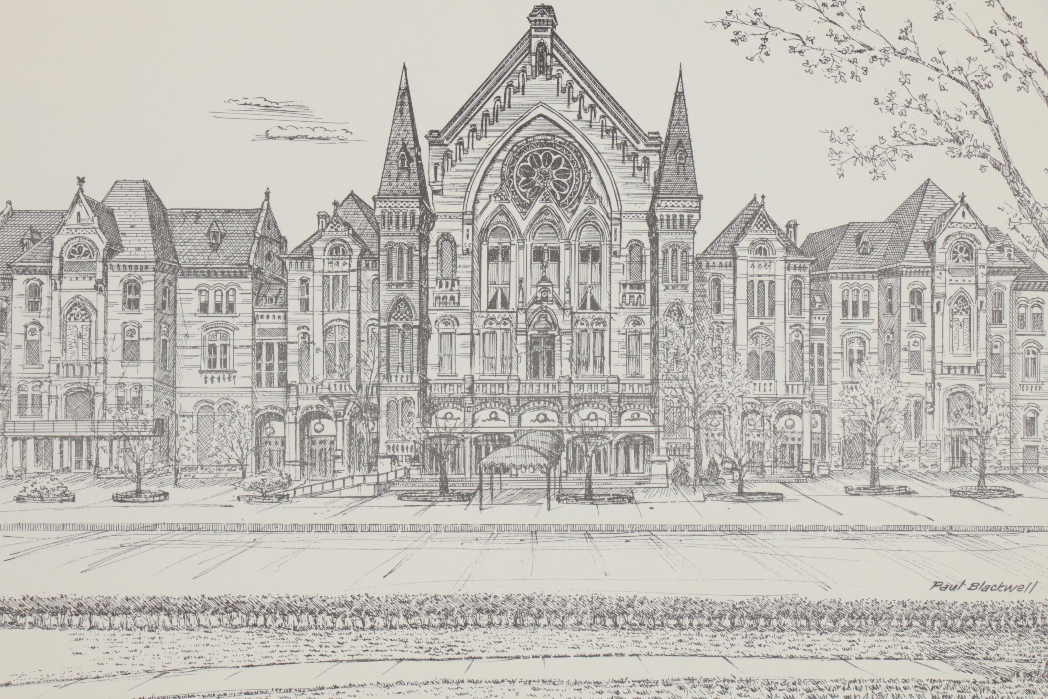 Paul Blackwell Lithograph Portfolio of Ohio and Kentucky Landmarks