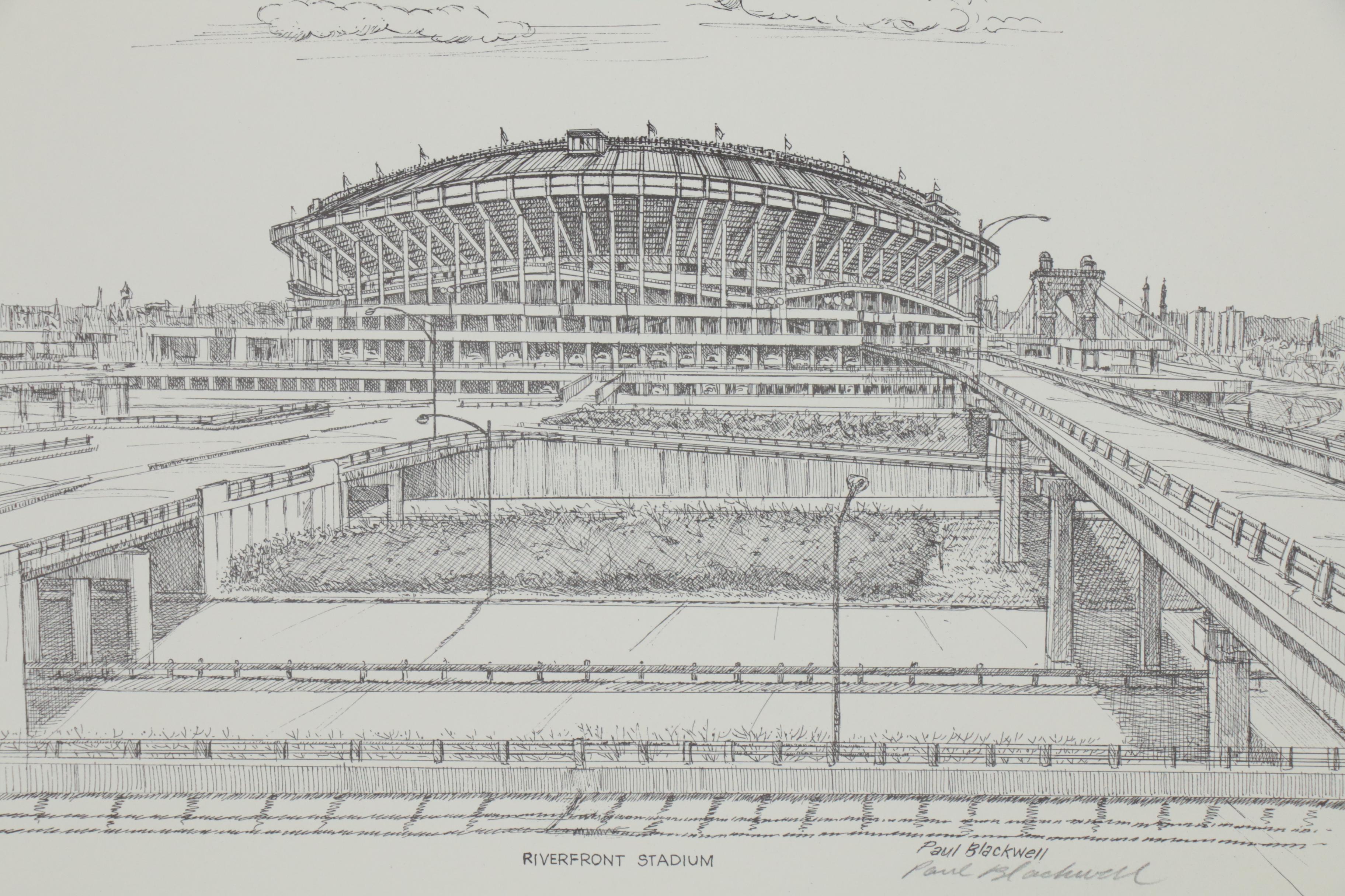 Paul Blackwell Lithograph Portfolio of Ohio and Kentucky Landmarks