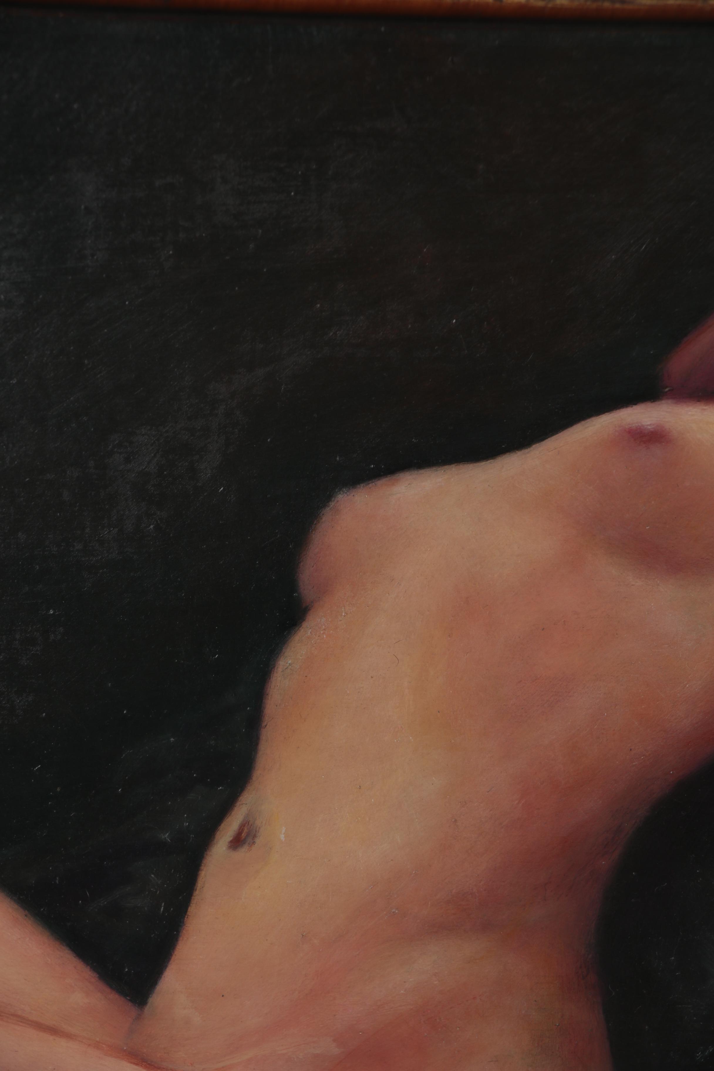 Isaac Soyer Figural Oil Painting, Late 20th Century