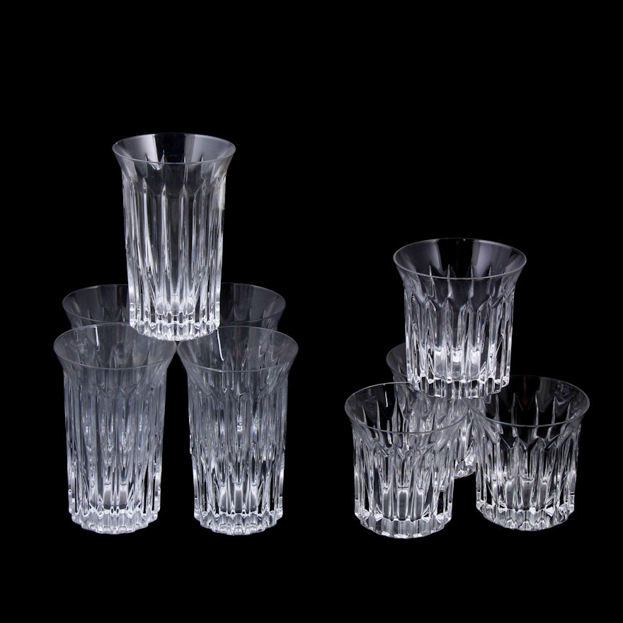 Dansk "Prism" Glass Tumblers and High Ball Glasses