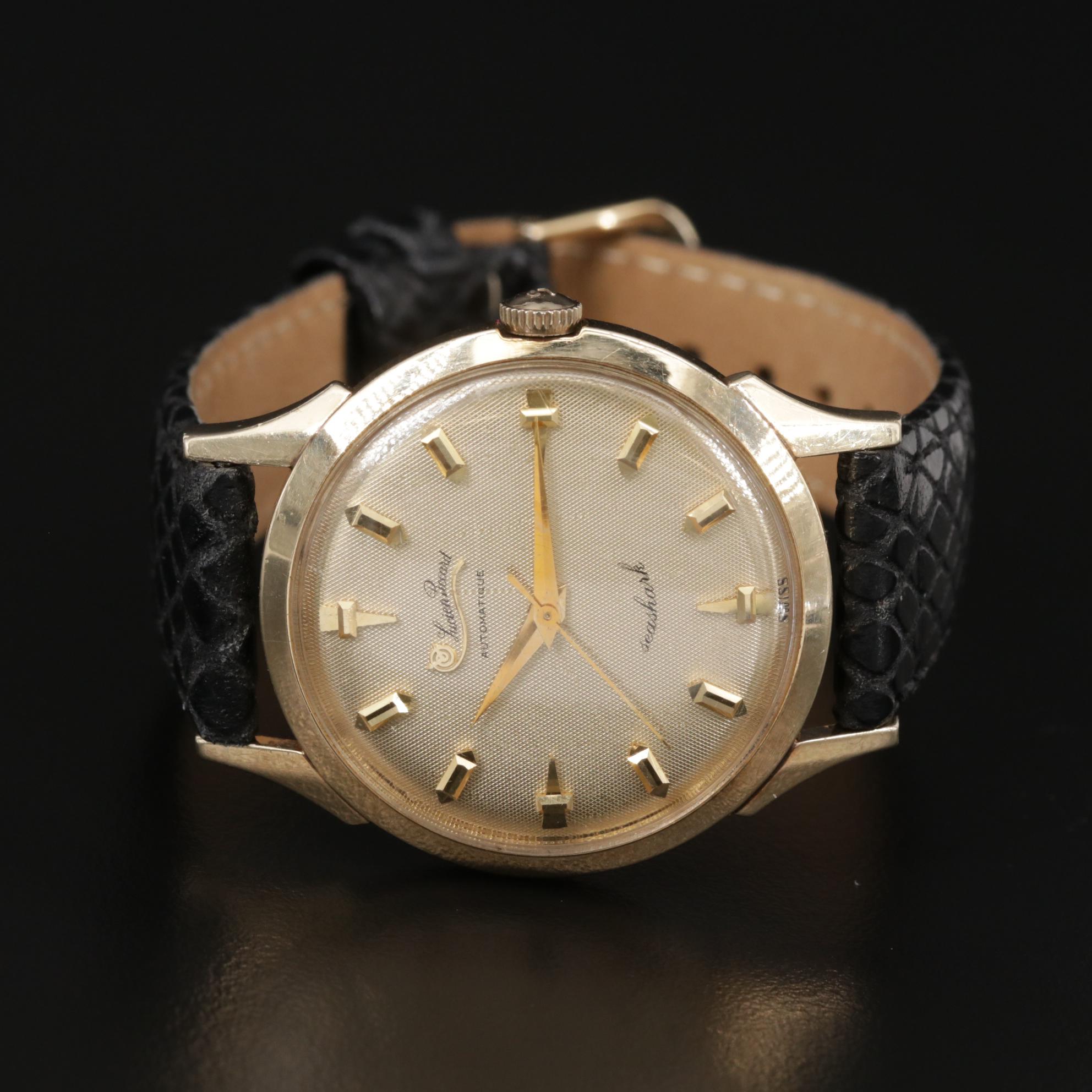 Lucien Piccard Seashark 14K Gold Automatic Watch