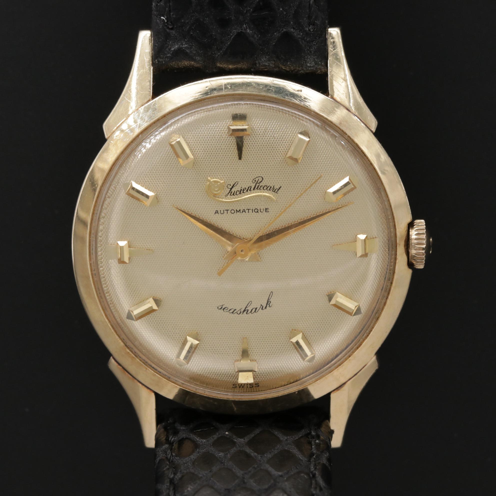 Lucien Piccard Seashark 14K Gold Automatic Watch