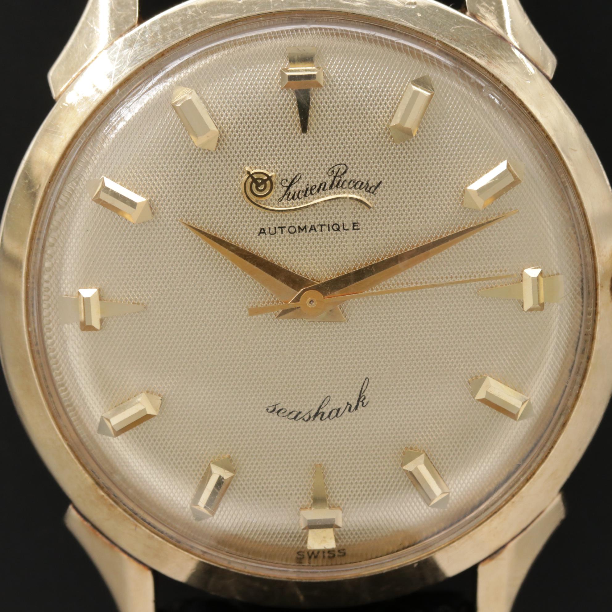Lucien Piccard Seashark 14K Gold Automatic Watch
