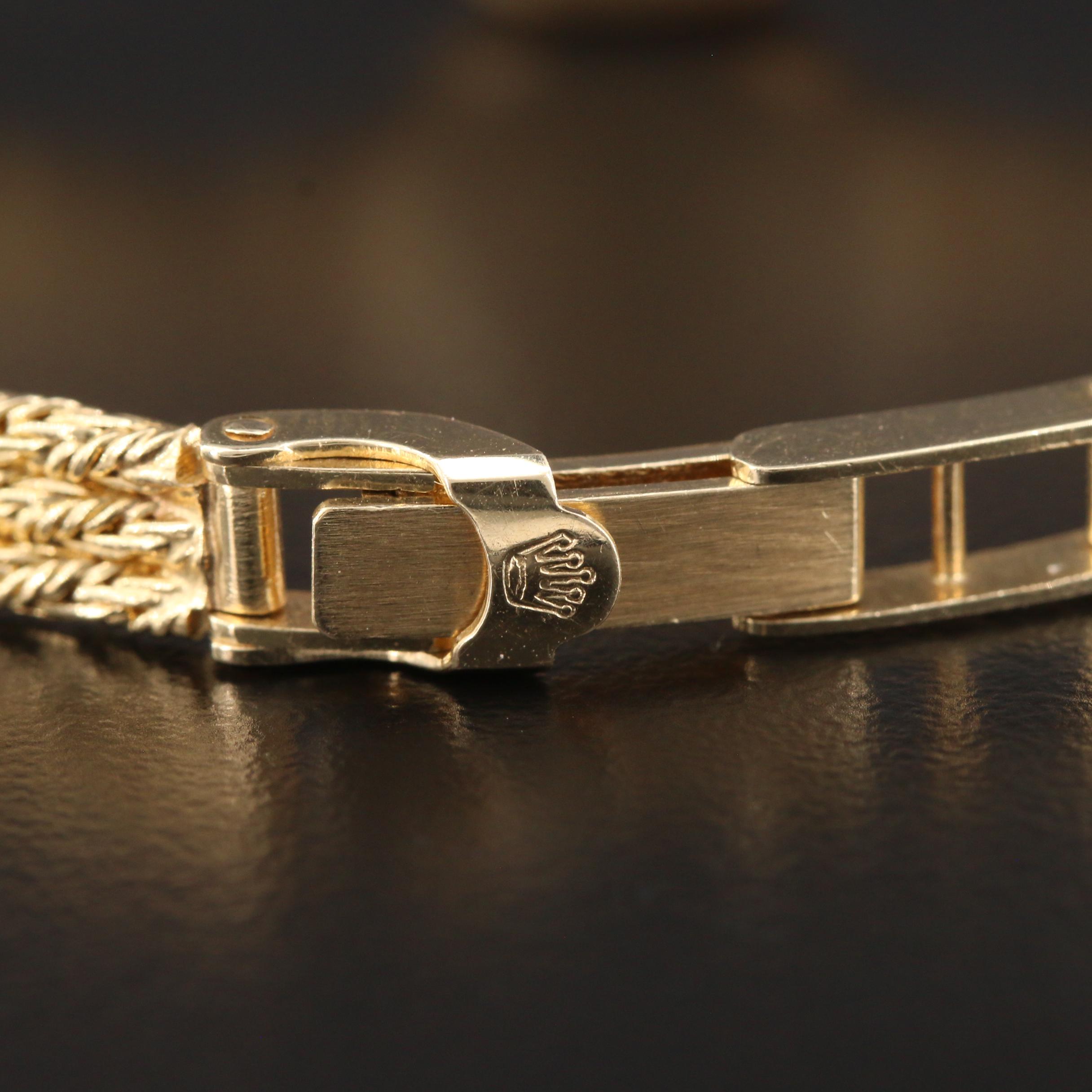 Vintage Rolex 14K Yellow Gold Stem Wind Cocktail Watch