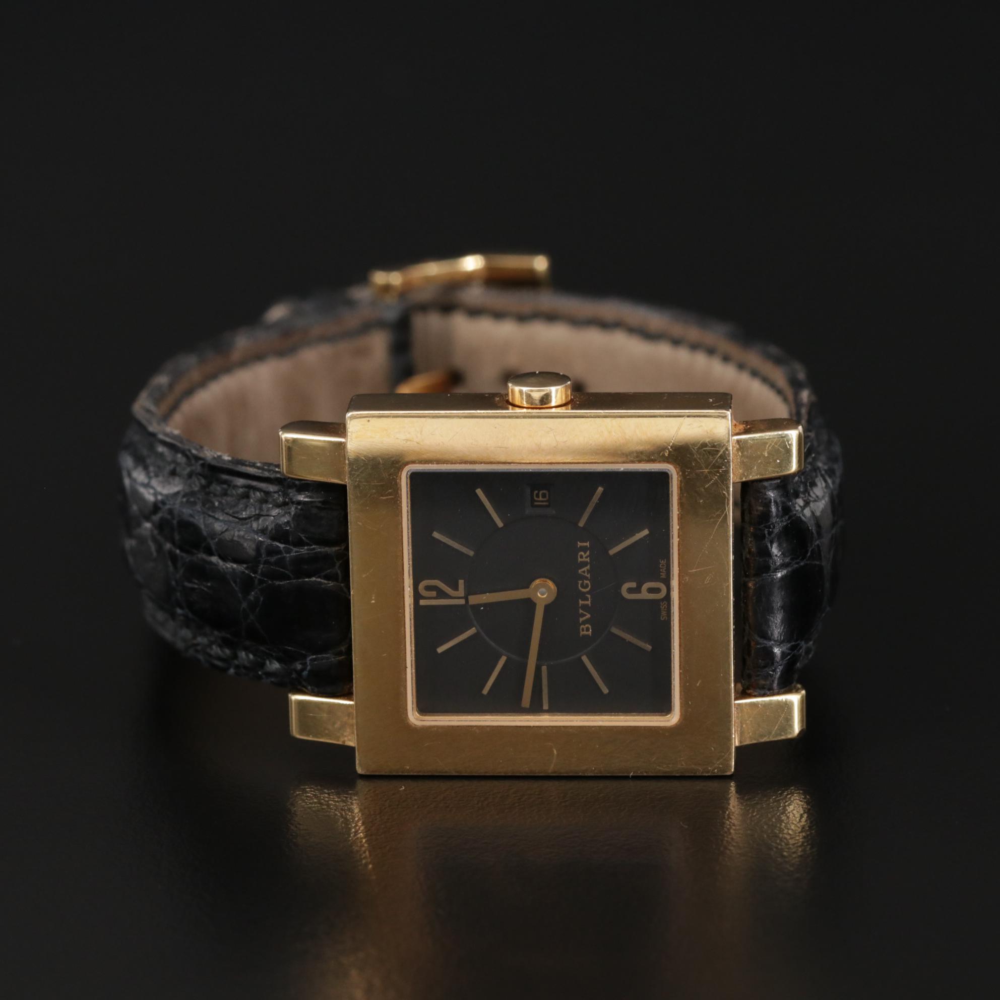 Bvlgari Quadratto SQ 27 Quartz 18K Yellow Gold Watch