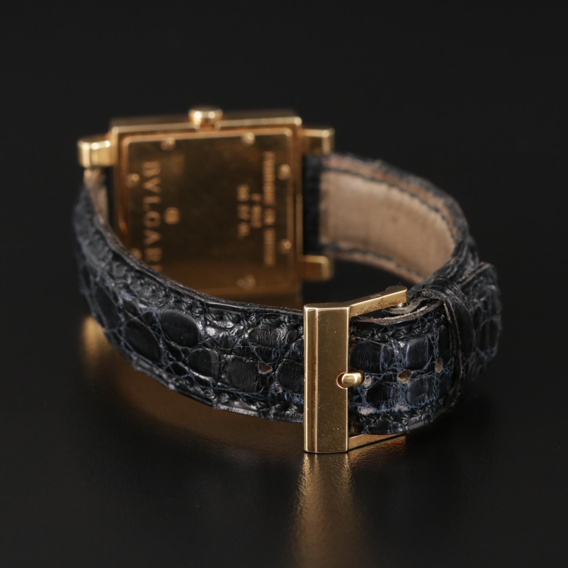 Bvlgari Quadratto SQ 27 Quartz 18K Yellow Gold Watch