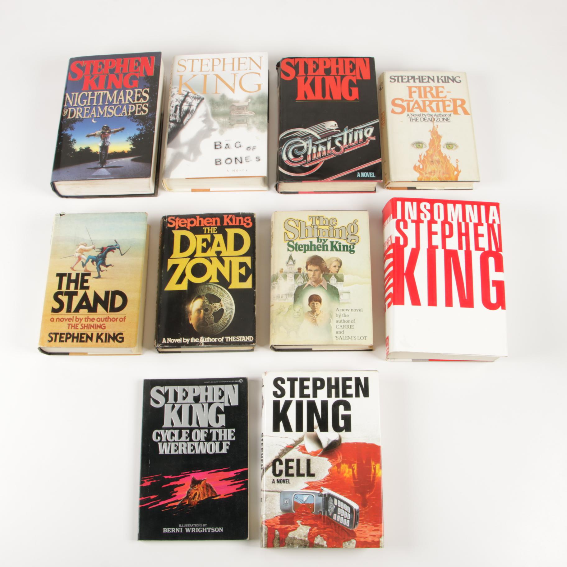 Stephen King Books featuring Early Printing and Book Club Editions