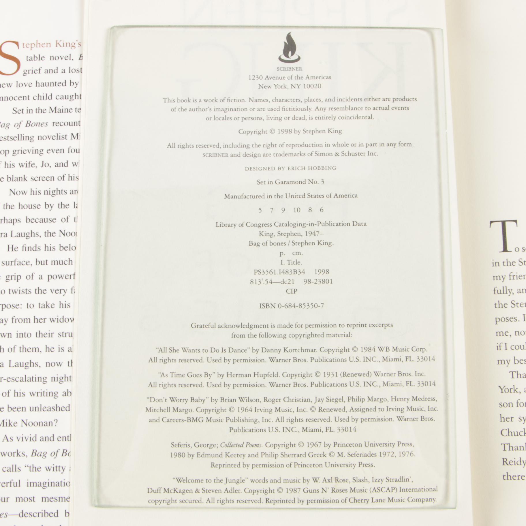 Stephen King Books featuring Early Printing and Book Club Editions