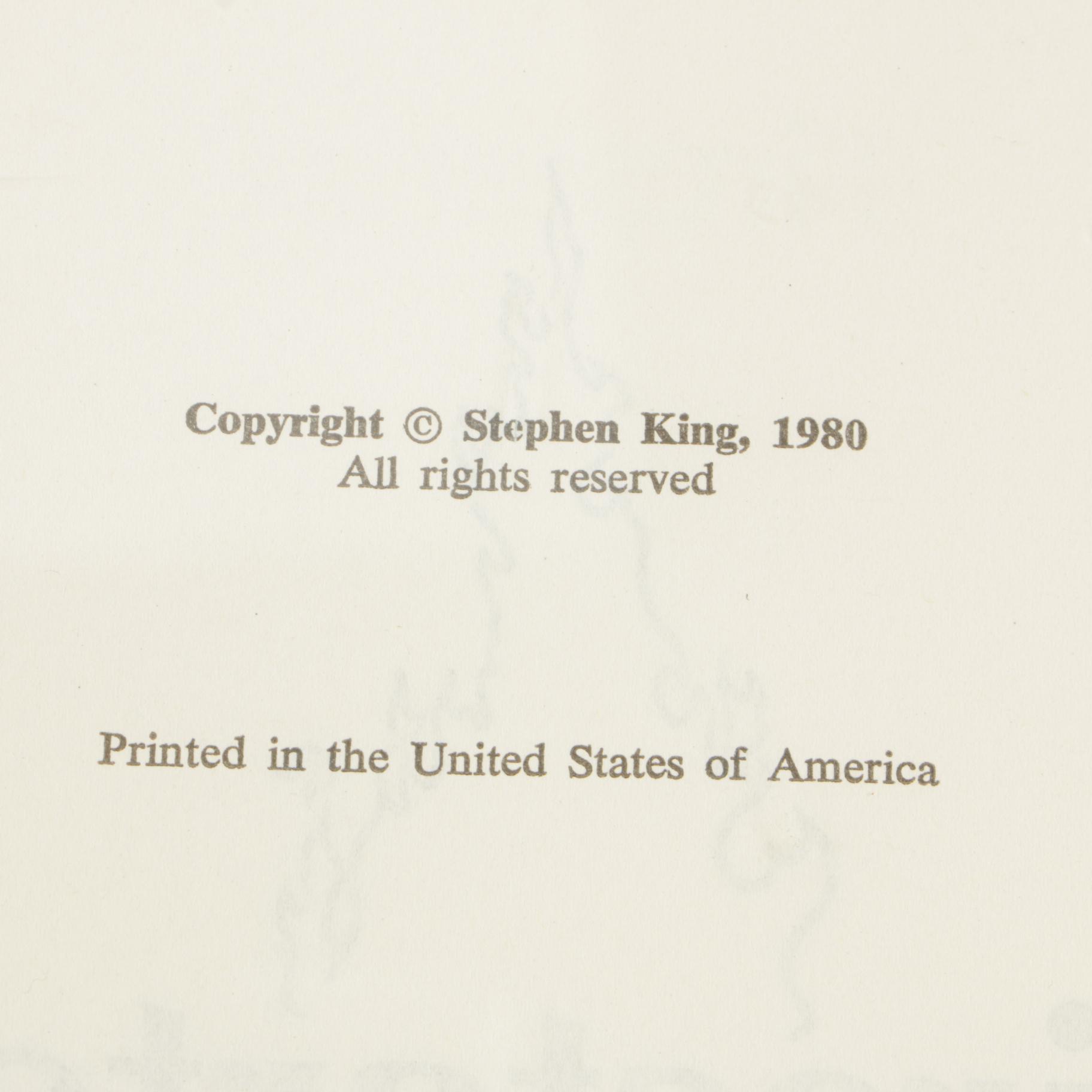 Stephen King Books featuring Early Printing and Book Club Editions