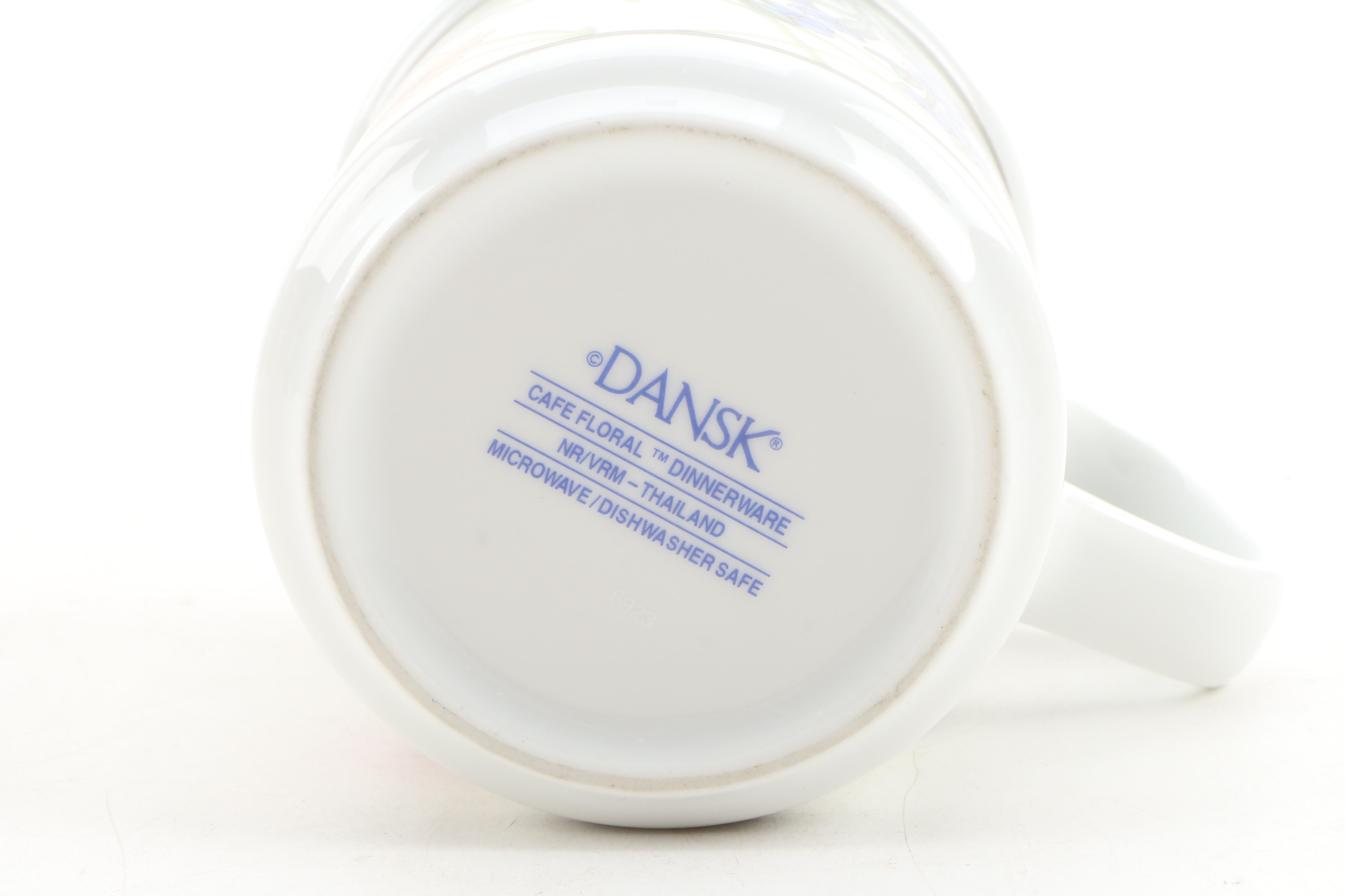 Dansk "Café Floral" Porcelain Dinnerware Mugs