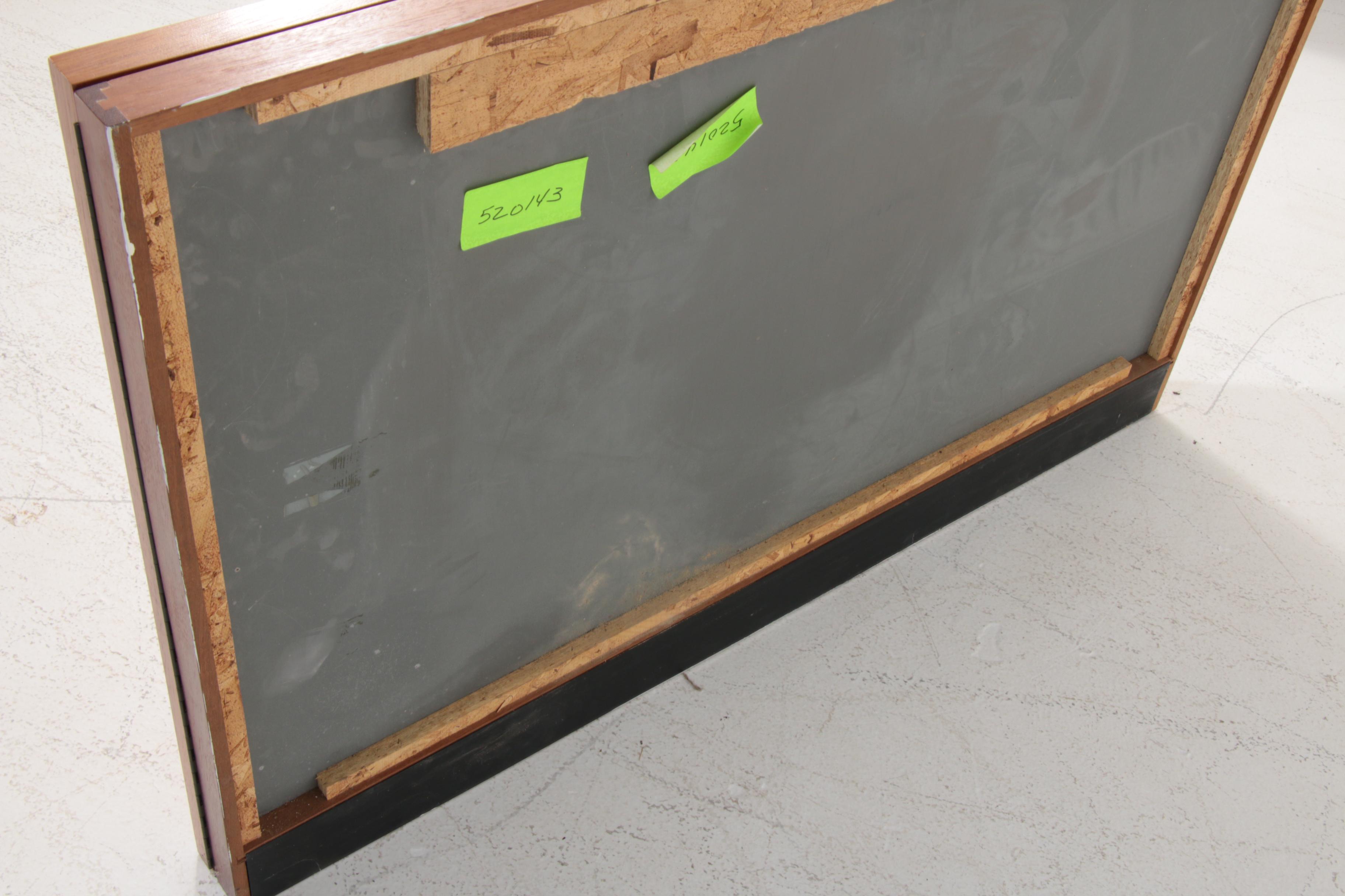 Egan Visual Modern Style Teak Folding White Board with Bulletin Board