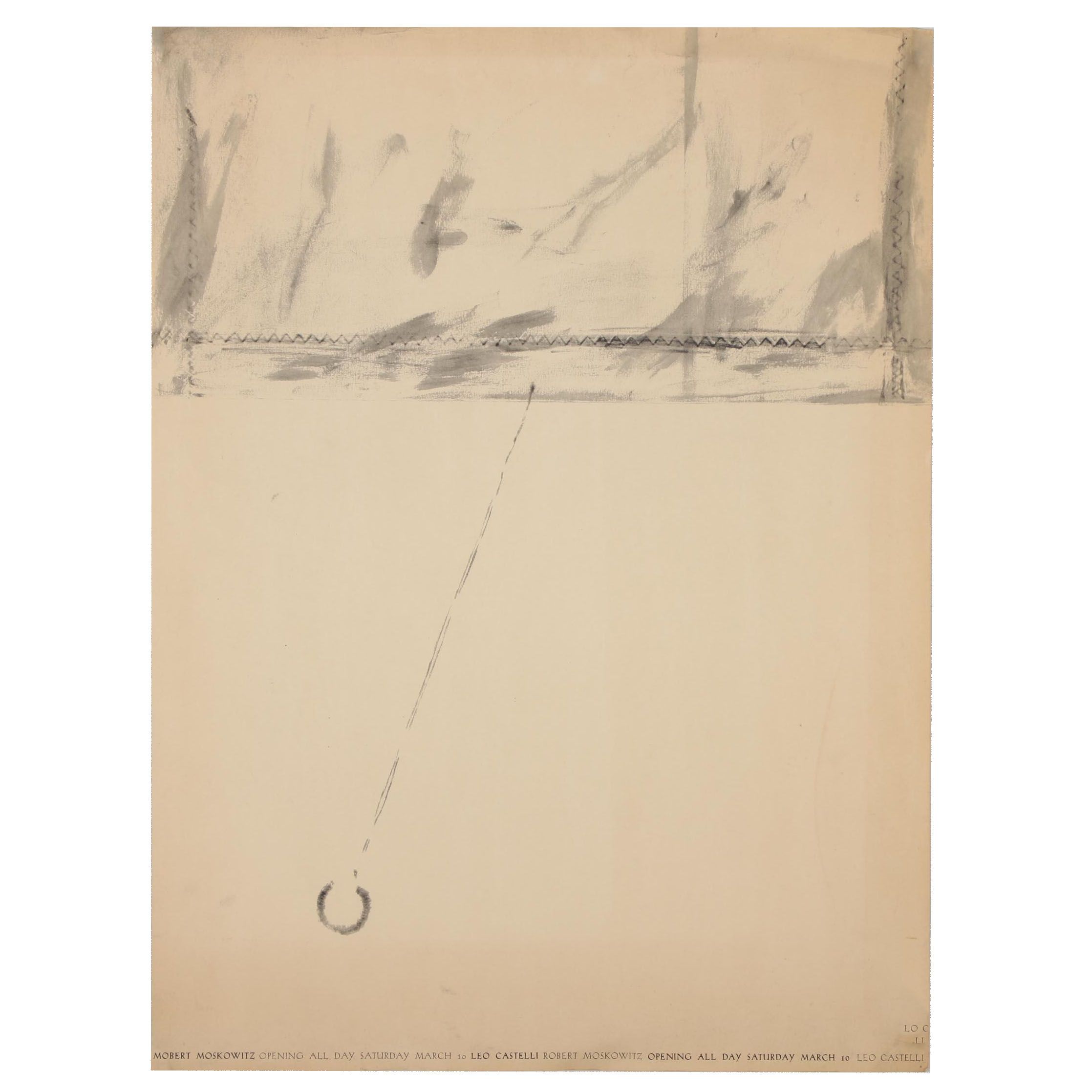 Lithographic Exhibition Poster for Robert Moskowitz at Leo Castelli, 1962