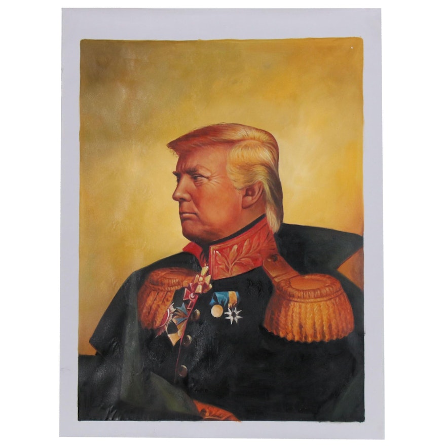 Oil Painting after Steve Payne in the Manner of George Dawe "Donald Trump"