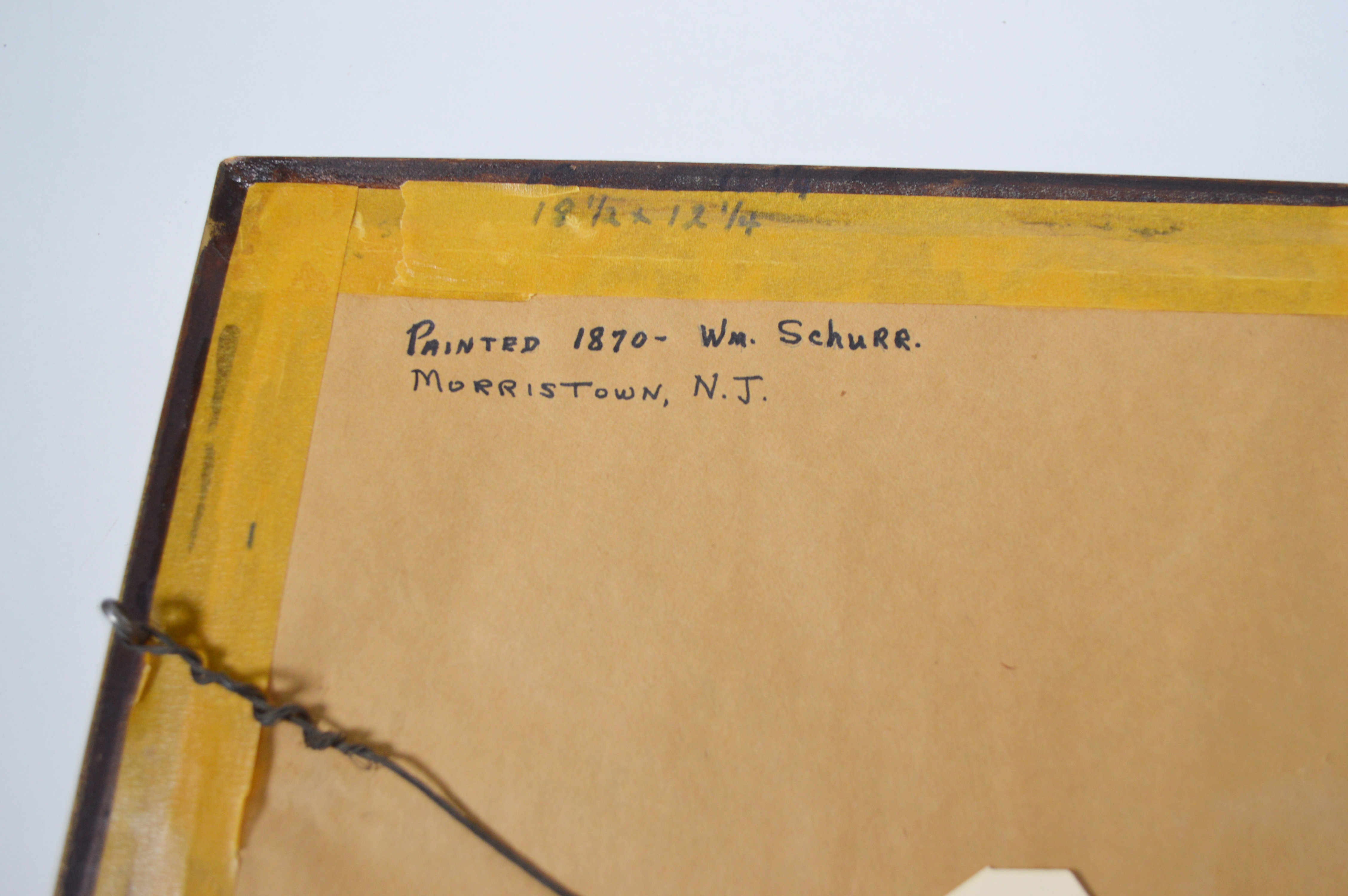 William Schurr Oil Painting of Castle on Lake, Circa 1870