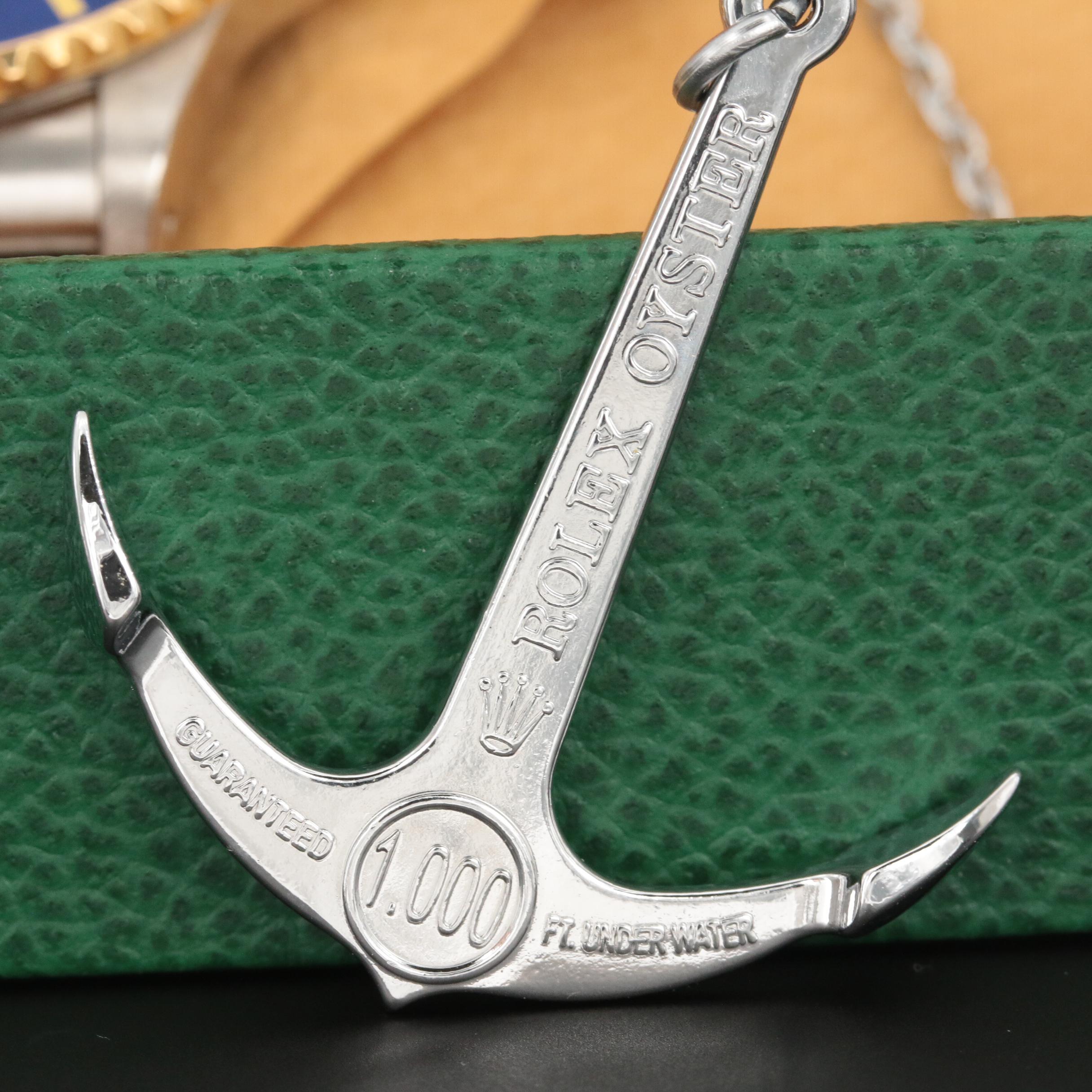 Rolex 18K Submariner Sapphire and Diamond Watch with Serti Dial, 1999