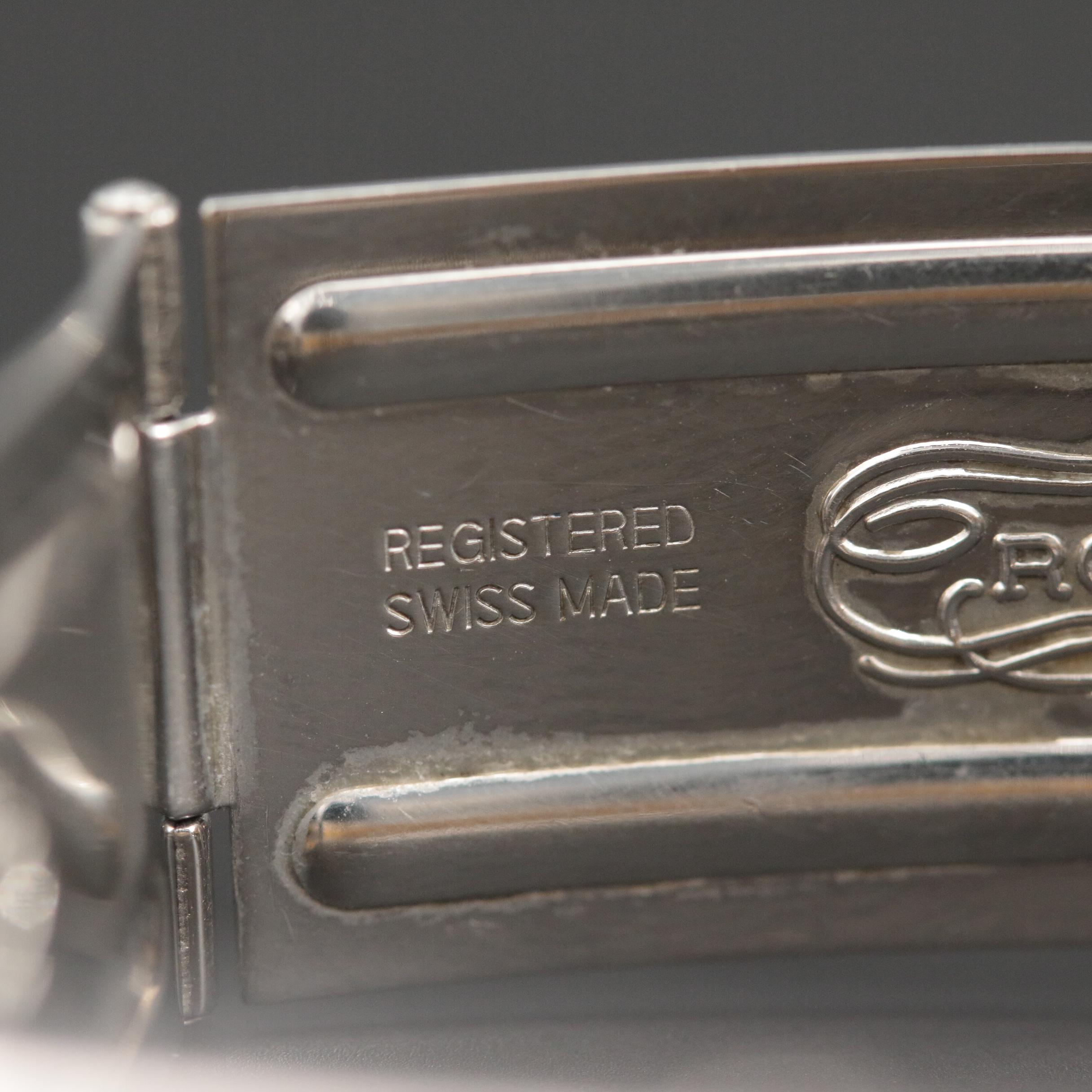 Rolex 18K Submariner Sapphire and Diamond Watch with Serti Dial, 1999